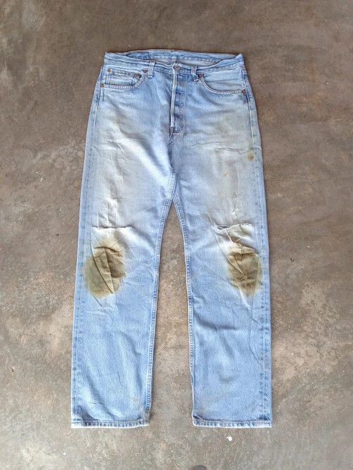 image of Levis x Vintage Levi's 501 Distressed Jeans 32X30 in Blue, Men's