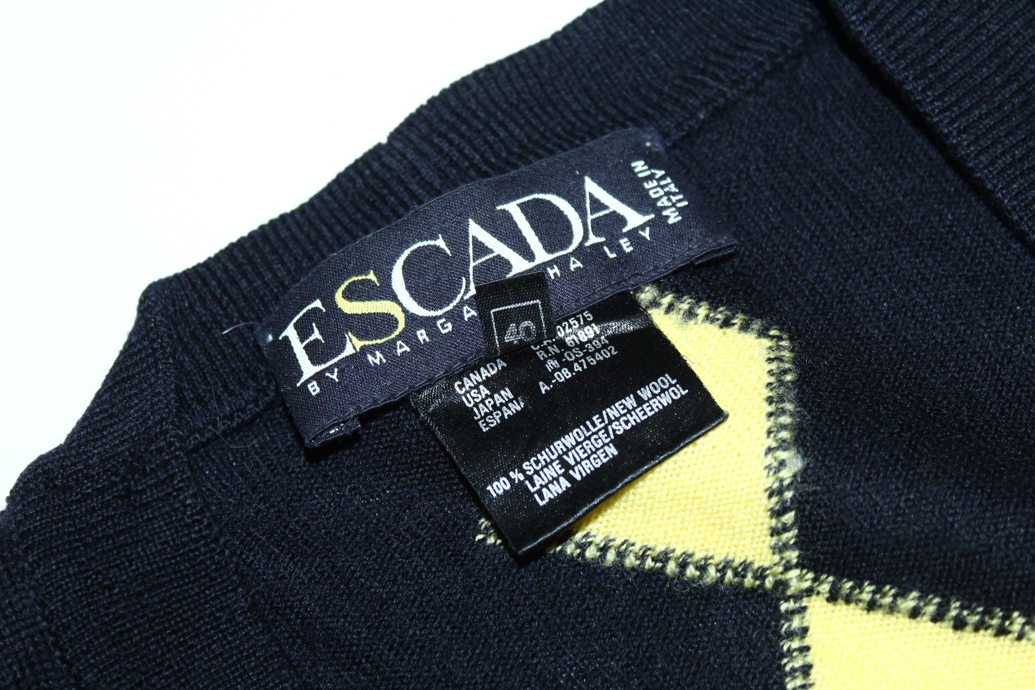 Escada Sport Escada by Margaretha Ley geometric patterns knit cardigan Size M / US 6-8 / IT 42-44 - 7 Thumbnail