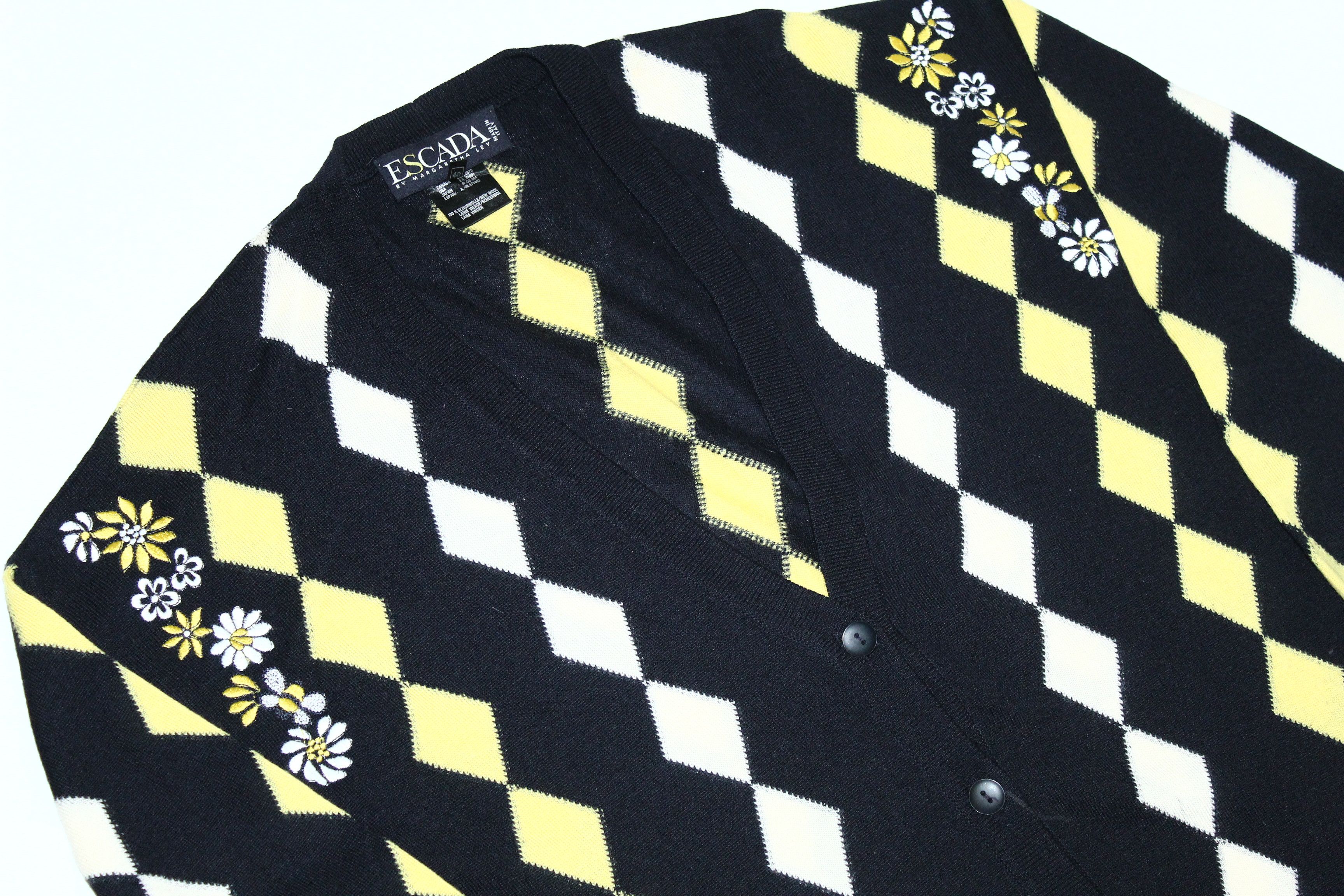 Escada Sport Escada by Margaretha Ley geometric patterns knit cardigan Size M / US 6-8 / IT 42-44 - 5 Thumbnail