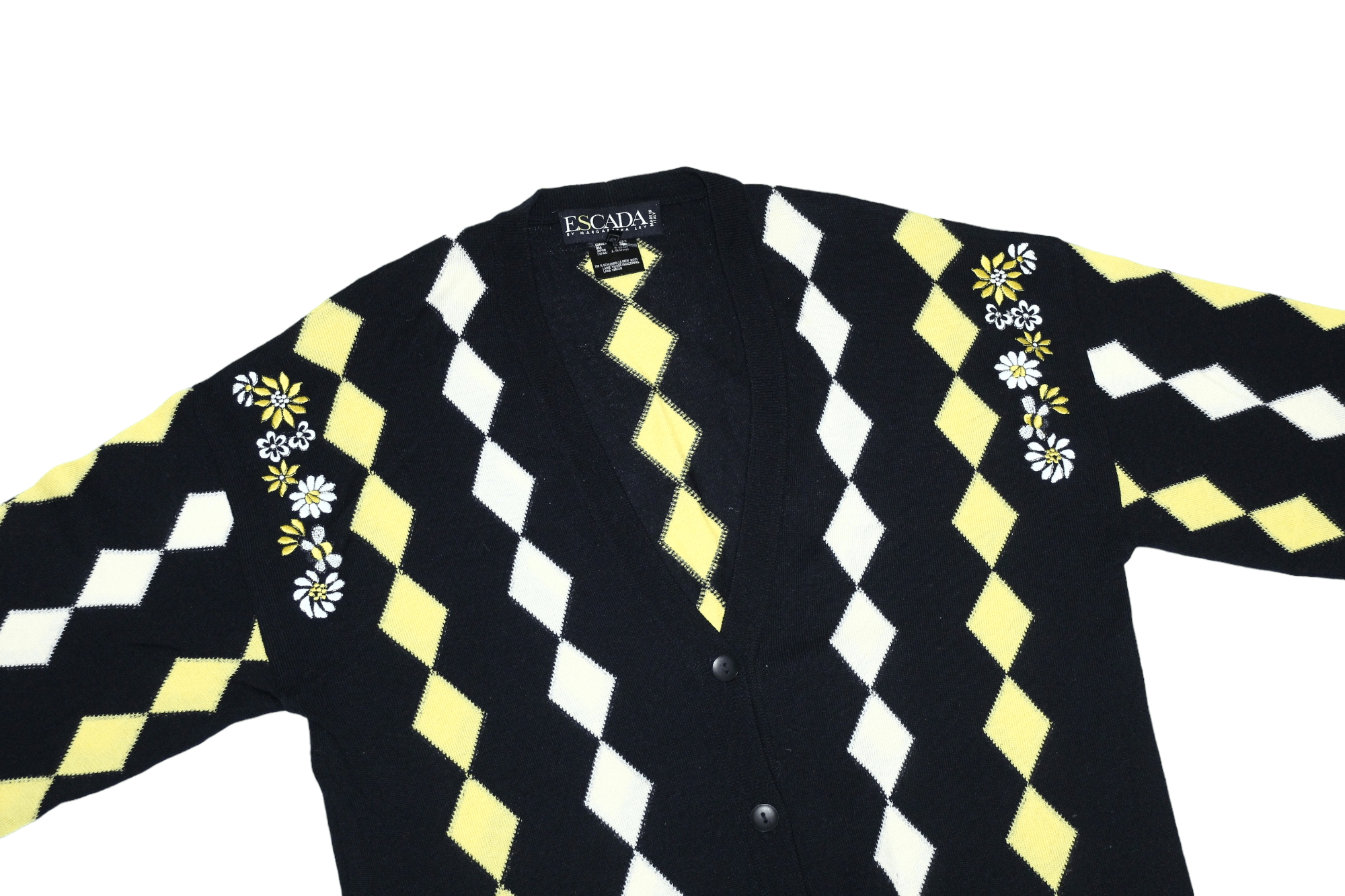 Escada Sport Escada by Margaretha Ley geometric patterns knit cardigan Size M / US 6-8 / IT 42-44 - 3 Thumbnail