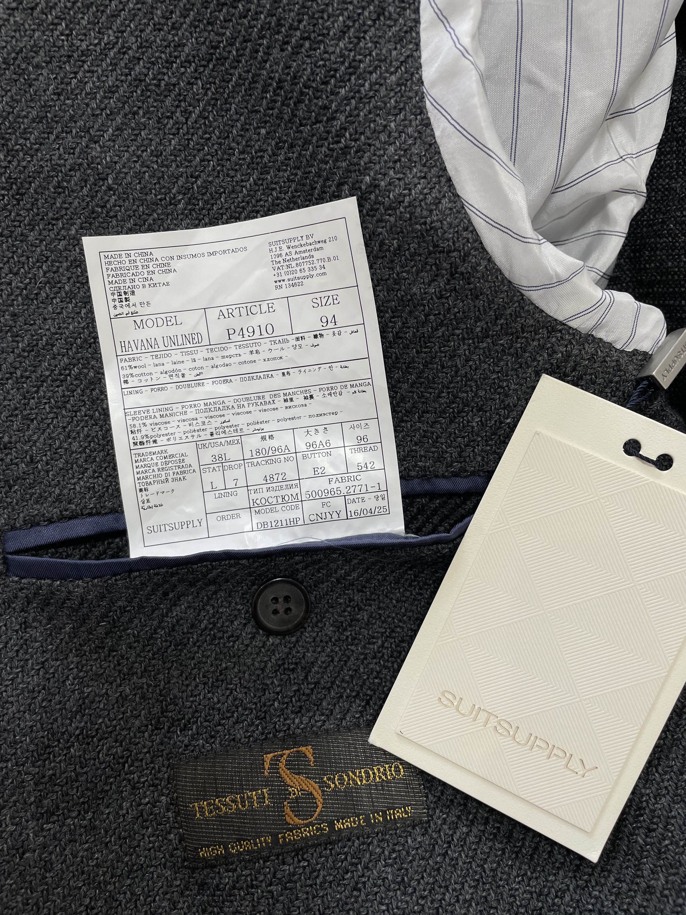 Suitsupply SUITSUPPLY Havana Unlined Blazer Jacket Wool Coat Traveller Size 38L - 14 Thumbnail