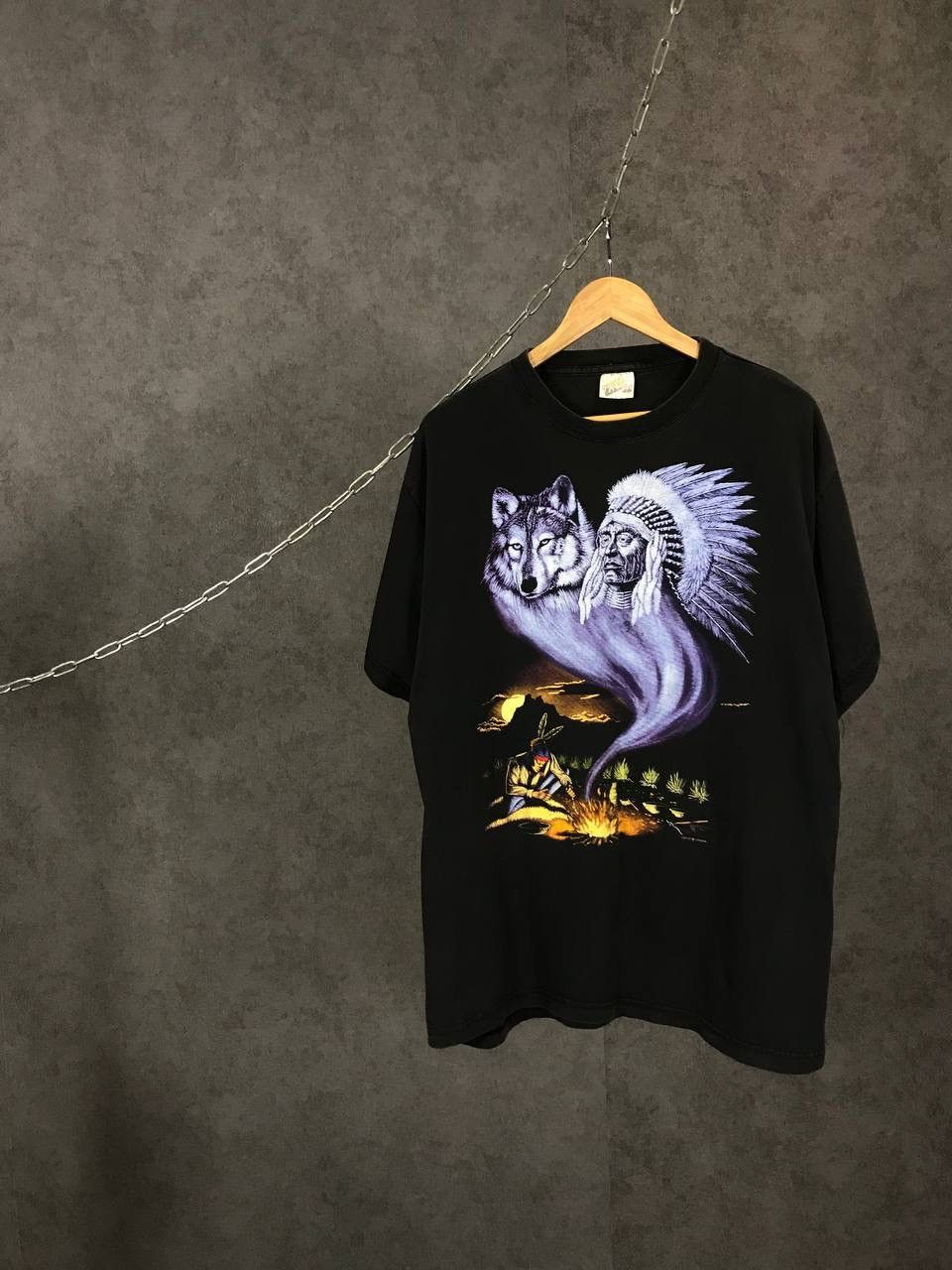 Other × Vintage Wolf Indians vintage animal other tee Size US XL / EU 56 / 4 - 1 Thumbnail
