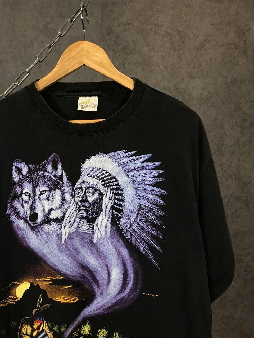 Other × Vintage Wolf Indians vintage animal other tee Size US XL / EU 56 / 4 - 2 Thumbnail