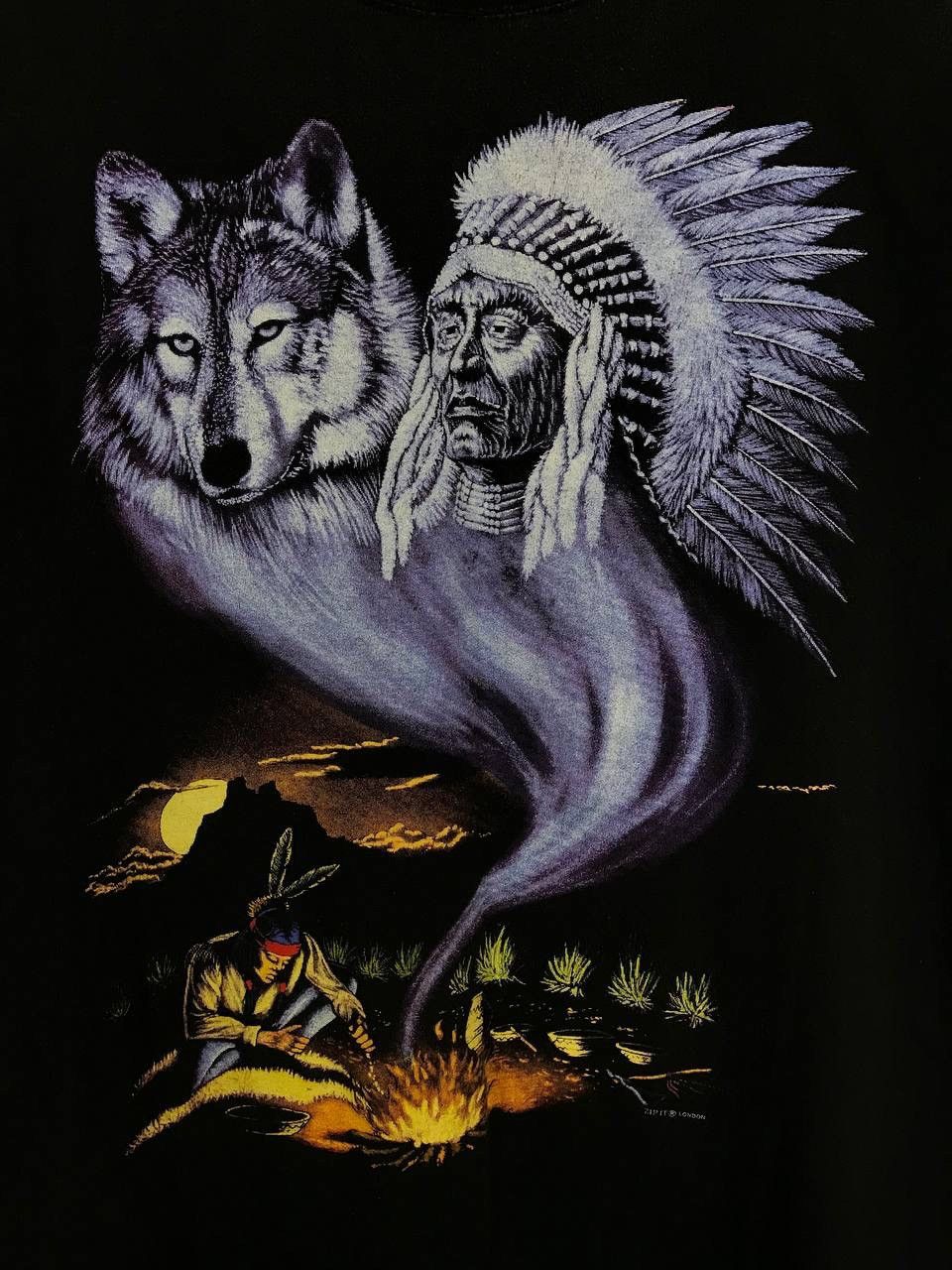Other × Vintage Wolf Indians vintage animal other tee Size US XL / EU 56 / 4 - 3 Thumbnail
