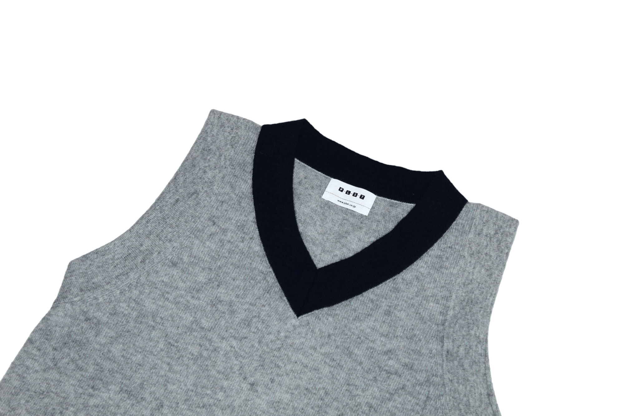 Japanese Brand PLST co. Issey Miyake V-neck Sleeveless Blend Knit Sweater Size XS / US 0-2 / IT 36-38 - 3 Thumbnail
