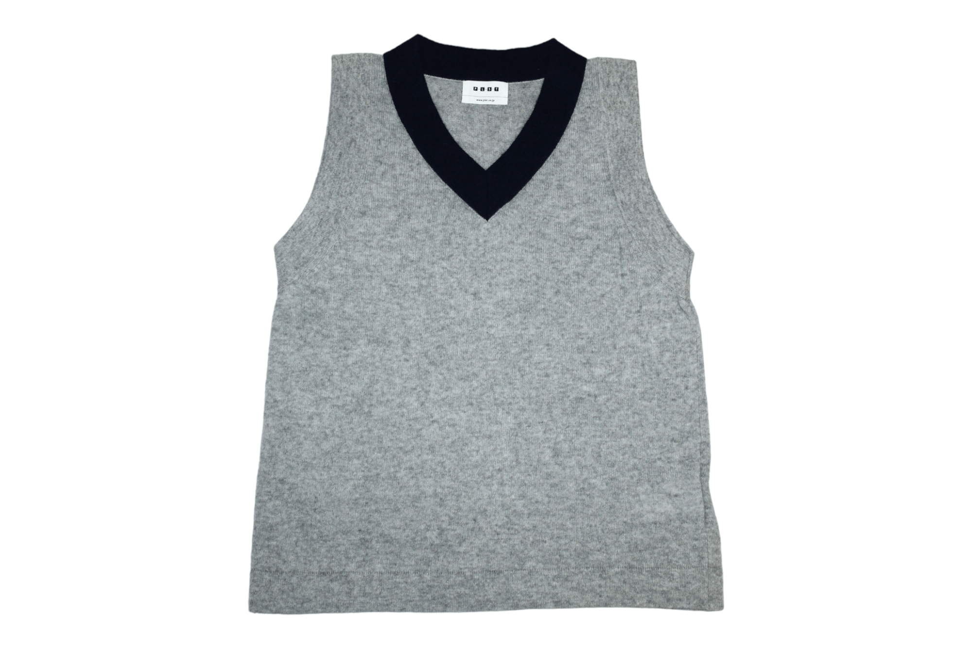 Japanese Brand PLST co. Issey Miyake V-neck Sleeveless Blend Knit Sweater Size XS / US 0-2 / IT 36-38 - 1 Thumbnail