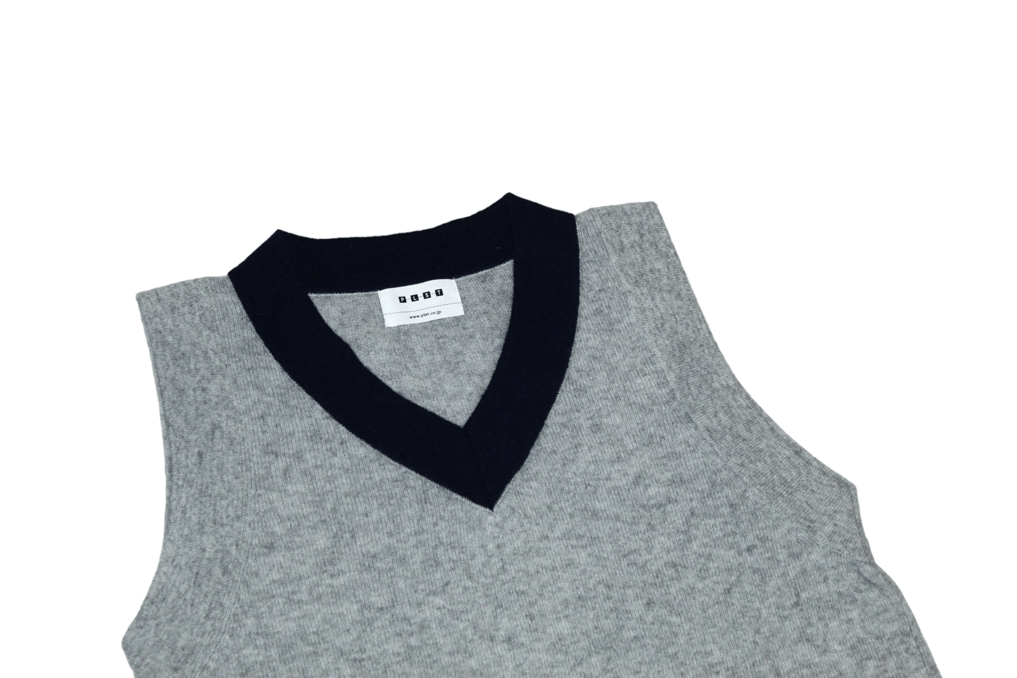 Japanese Brand PLST co. Issey Miyake V-neck Sleeveless Blend Knit Sweater Size XS / US 0-2 / IT 36-38 - 2 Thumbnail