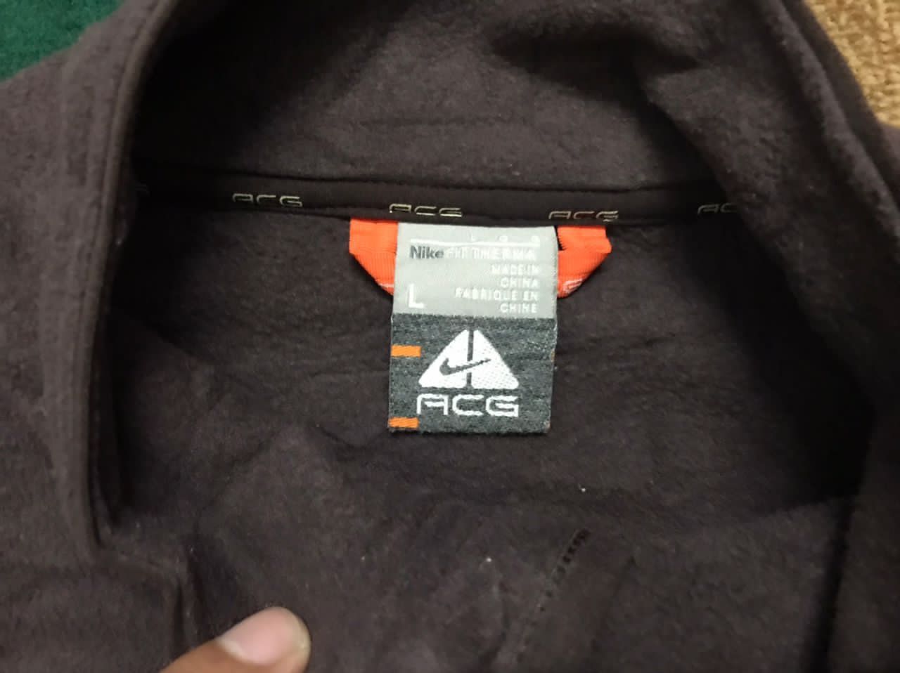 Nike 🔥Vintage🔥 Nike ACG Brown Fleece Jacket Size US L / EU 52-54 / 3 - 5 Thumbnail