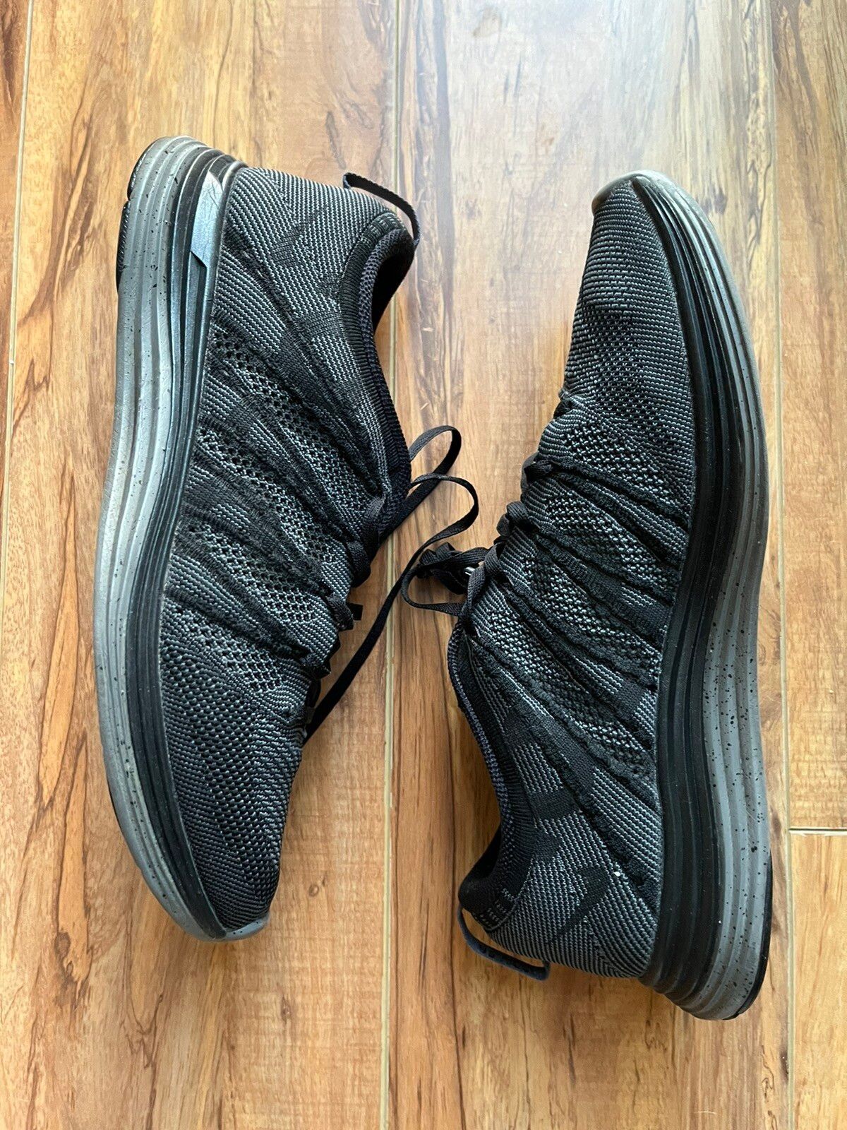 Pre-owned Nike X Supreme Flyknit Lunar1+ Black 2013 Shoes