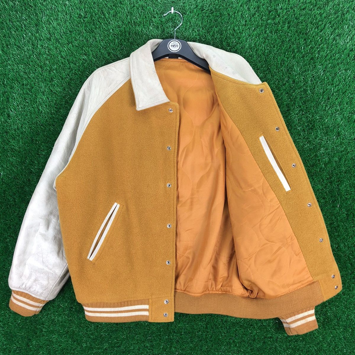 Vintage Vintage Varisity Jacket Leather Sleeve Fager Size US L / EU 52-54 / 3 - 7 Thumbnail