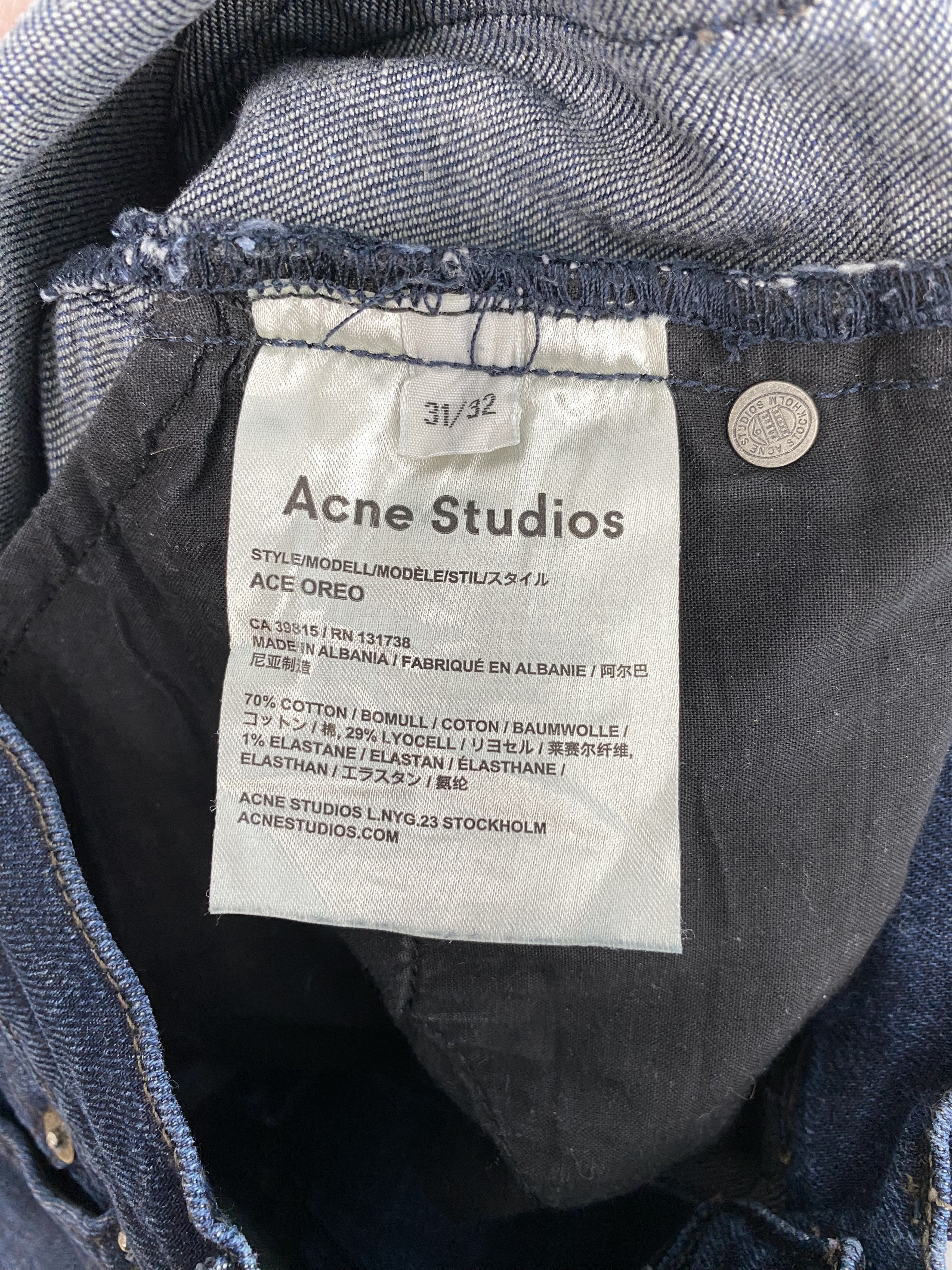Acne Studios Acne Studios Ace Oreo Denim Jeans W31 L32 Size US 31 - 12 Thumbnail