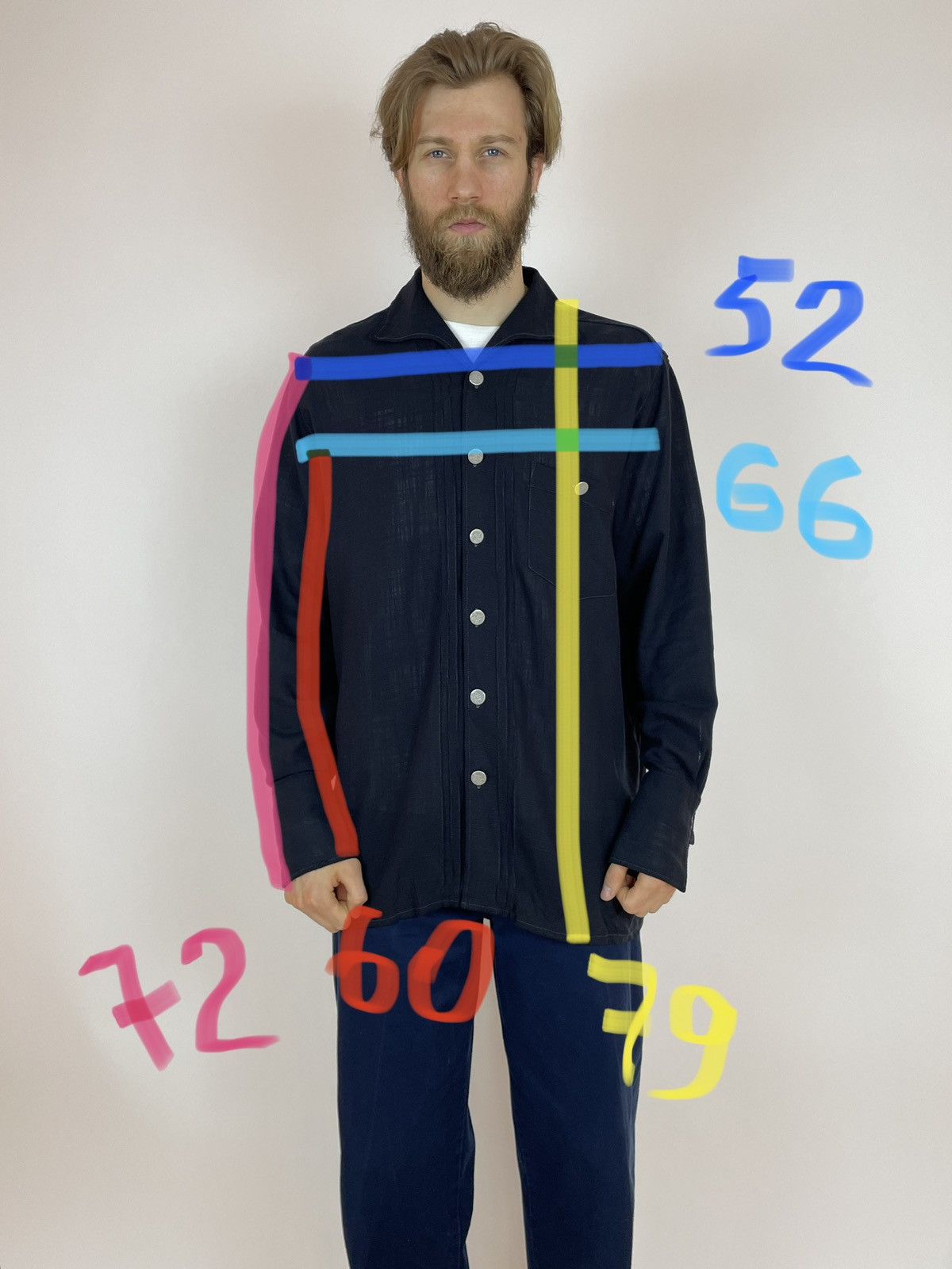 Vintage LANDHAUS LYOCELL Shirt long sleeve C&A oversized Mens Size US XXL / EU 58 / 5 - 10 Thumbnail