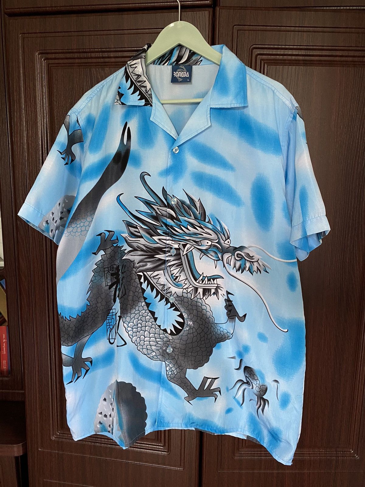 Japanese Brand Y2K Dragon Hawaiian Crazy Shirt Japanese Style Vintage Aloha Size US XL / EU 56 / 4 - 1 Thumbnail