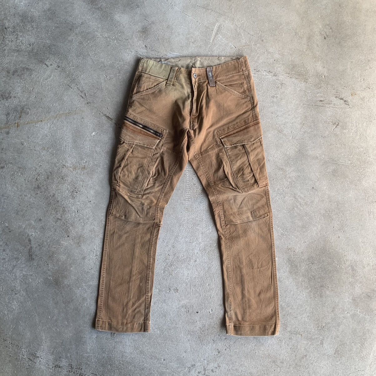 image of Japanese Vintage Xebec Utility Faded Crotch-C Cargo Pants in Brown, Men's (Size 30)