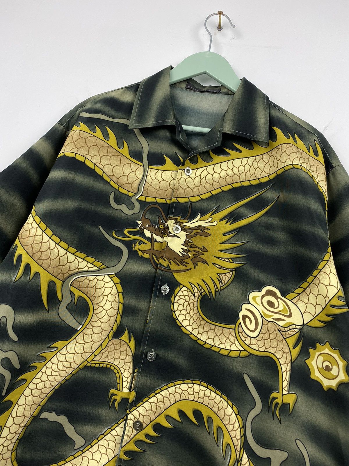 Japanese Brand Y2K Dragon Hawaiian Crazy Shirt Japanese Style Vintage Aloha Size US L / EU 52-54 / 3 - 2 Thumbnail