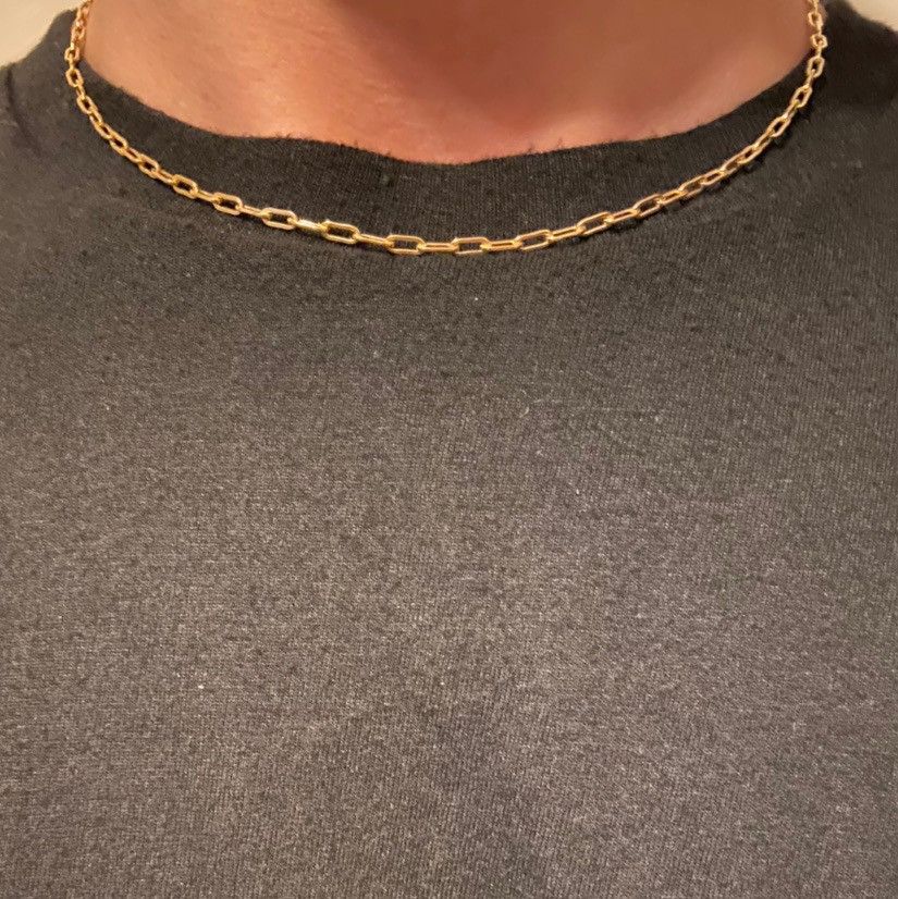 Other Gold Chain 14k Gold Vermeil Paperclip Chain 16in 2.5mm Size ONE SIZE - 2 Thumbnail