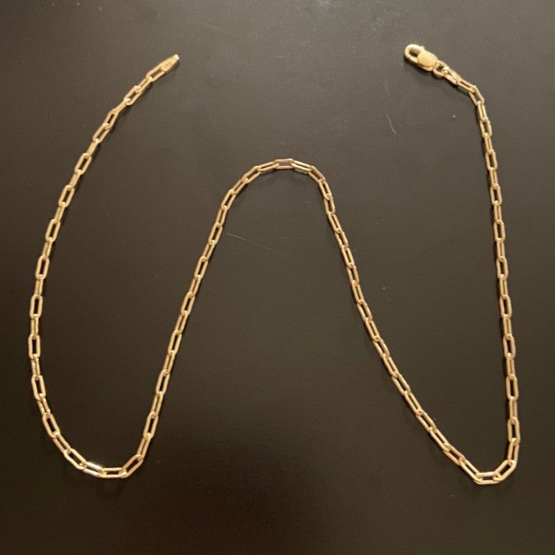 Other Gold Chain 14k Gold Vermeil Paperclip Chain 16in 2.5mm Size ONE SIZE - 1 Thumbnail