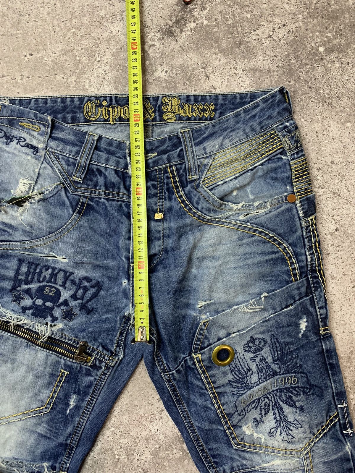 Japanese Brand RARE🔥CIPO&BAXX🔥 Distressed Y2K Jeans Bootcut Size US 32 / EU 48 - 17 Thumbnail
