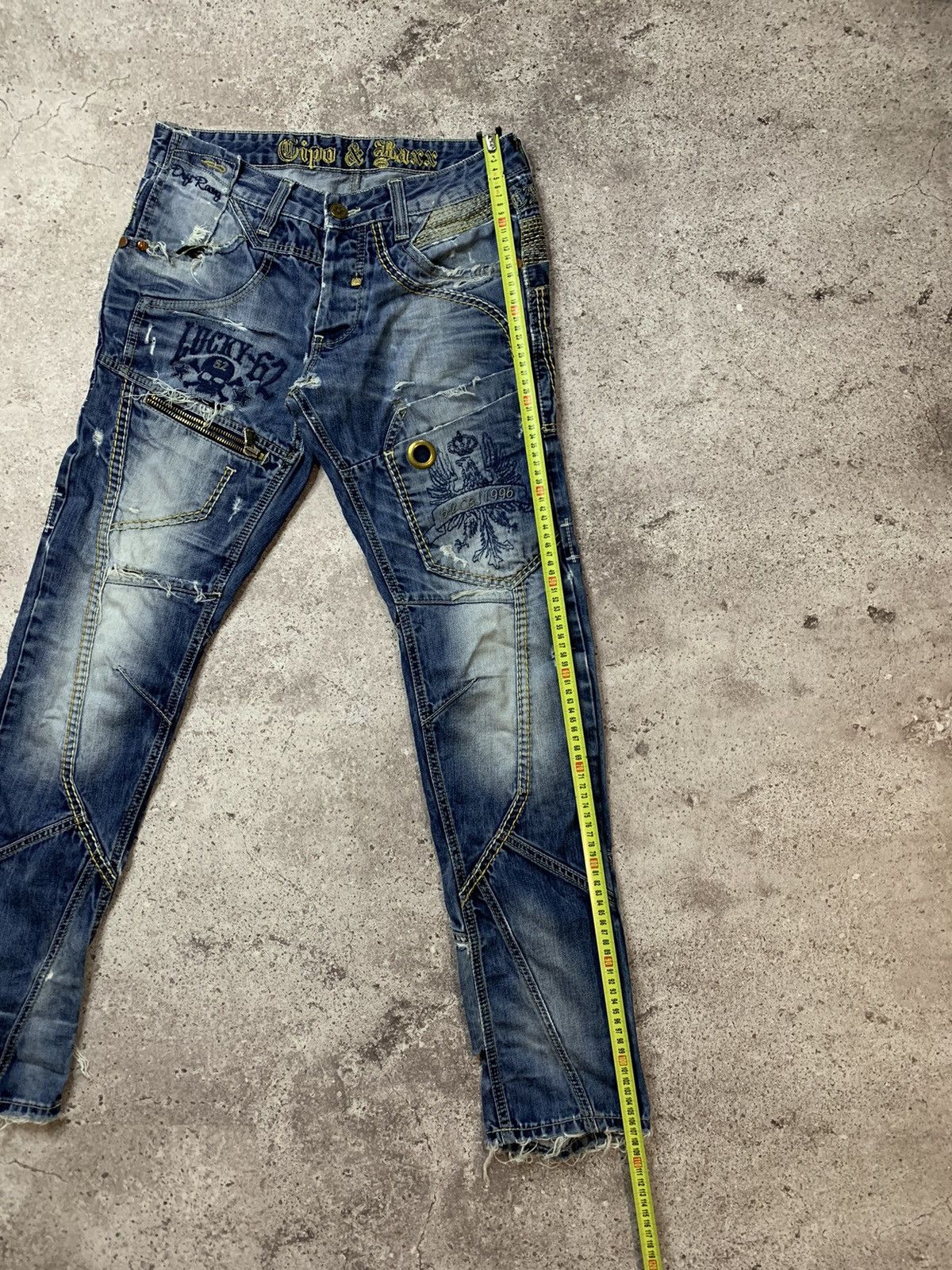 Japanese Brand RARE🔥CIPO&BAXX🔥 Distressed Y2K Jeans Bootcut Size US 32 / EU 48 - 12 Thumbnail
