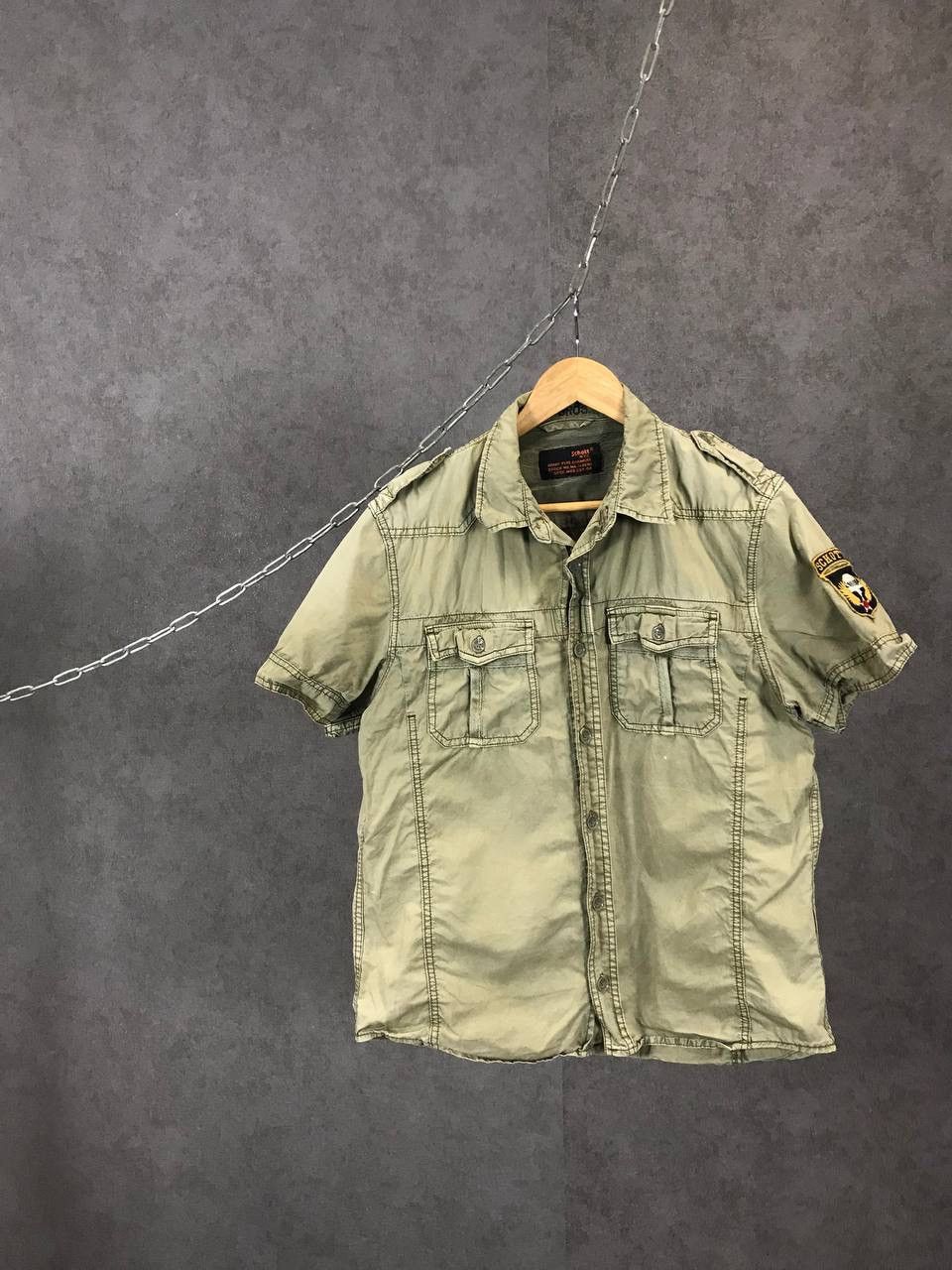 Schott Schott vintage army shirt Size US L / EU 52-54 / 3 - 1 Thumbnail