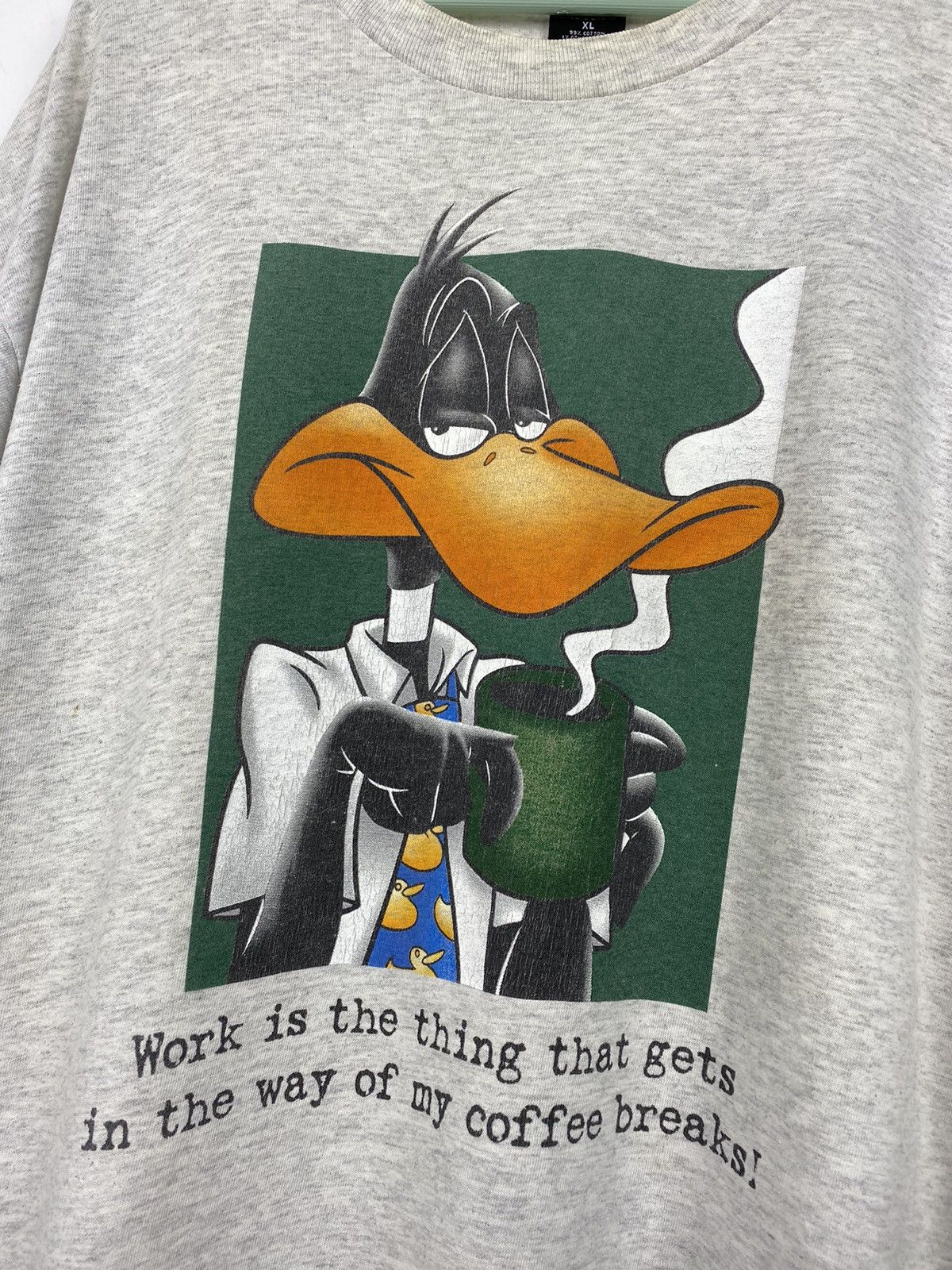 Vintage Vintage 1998 Y2K Daffy Duck T Shirt Tee Tweety Taz Marvin Size US XL / EU 56 / 4 - 2 Thumbnail