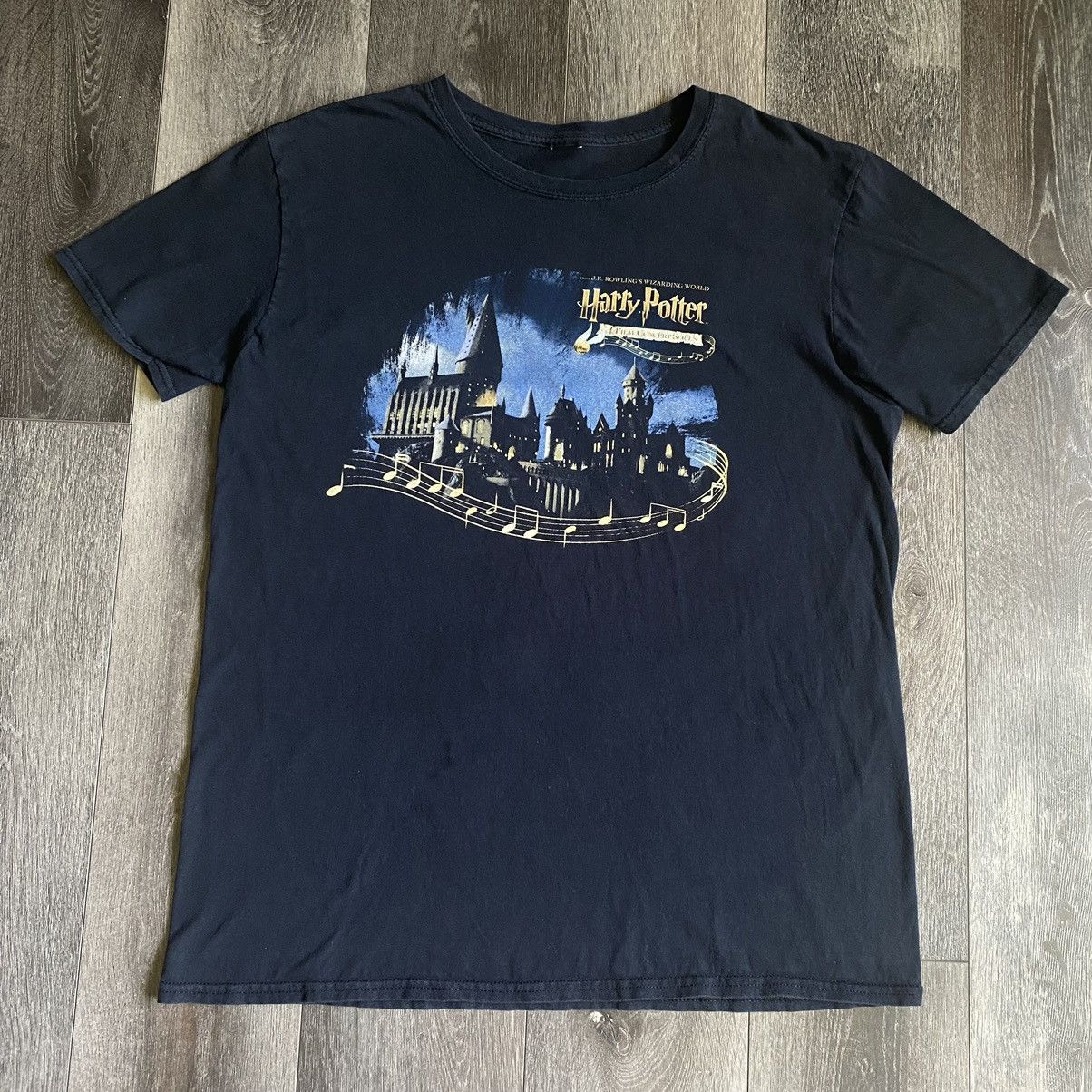 Vintage Vintage 2000s Harry Potter Goblet of Fire Musical Logo Tee Size US L / EU 52-54 / 3 - 3 Thumbnail