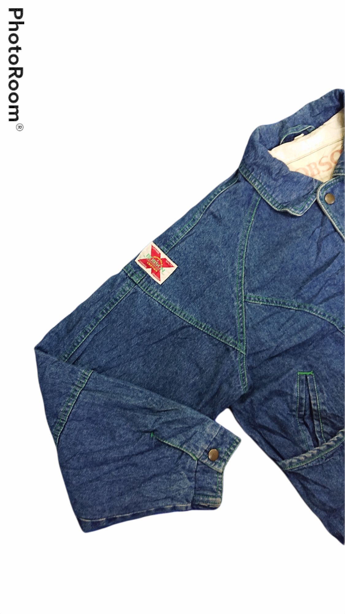 Other VINTAGE RARE 80s BOBSON FLY BOMBER JACKET Denim Size US XL / EU 56 / 4 - 3 Thumbnail