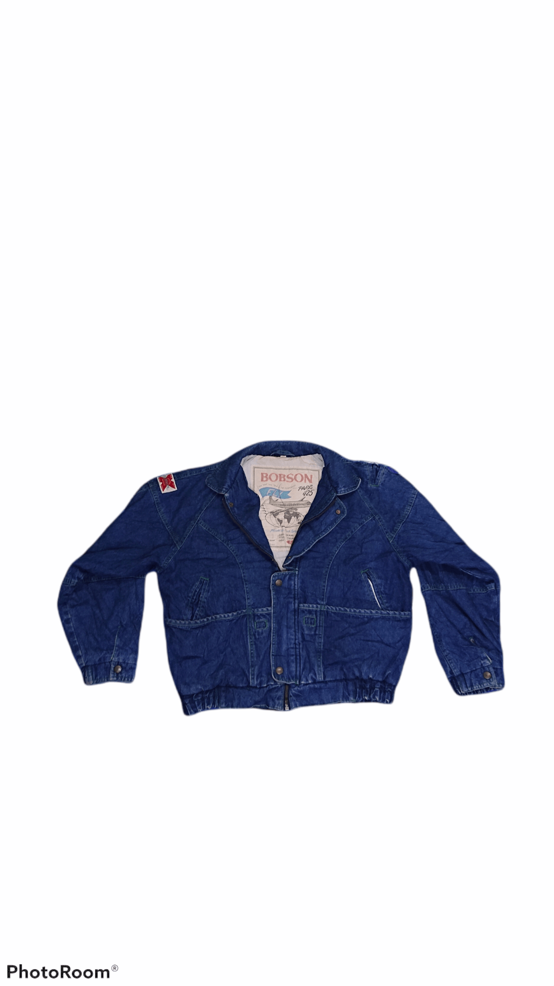 Other VINTAGE RARE 80s BOBSON FLY BOMBER JACKET Denim Size US XL / EU 56 / 4 - 1 Thumbnail