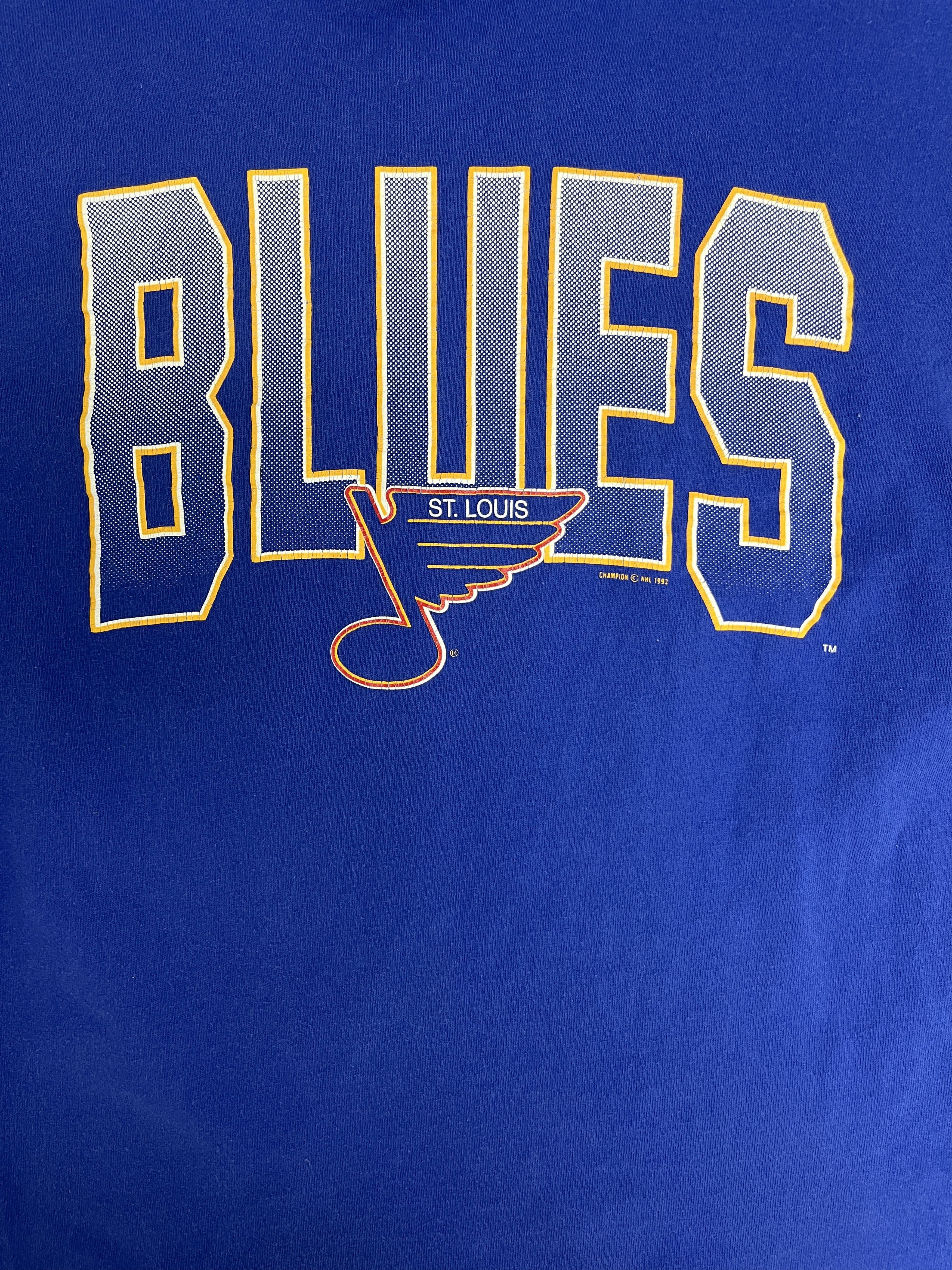 Champion × Vintage St. Louis Blues Vintage Made in USA T-Shirt Tee Size US XL / EU 56 / 4 - 2 Thumbnail