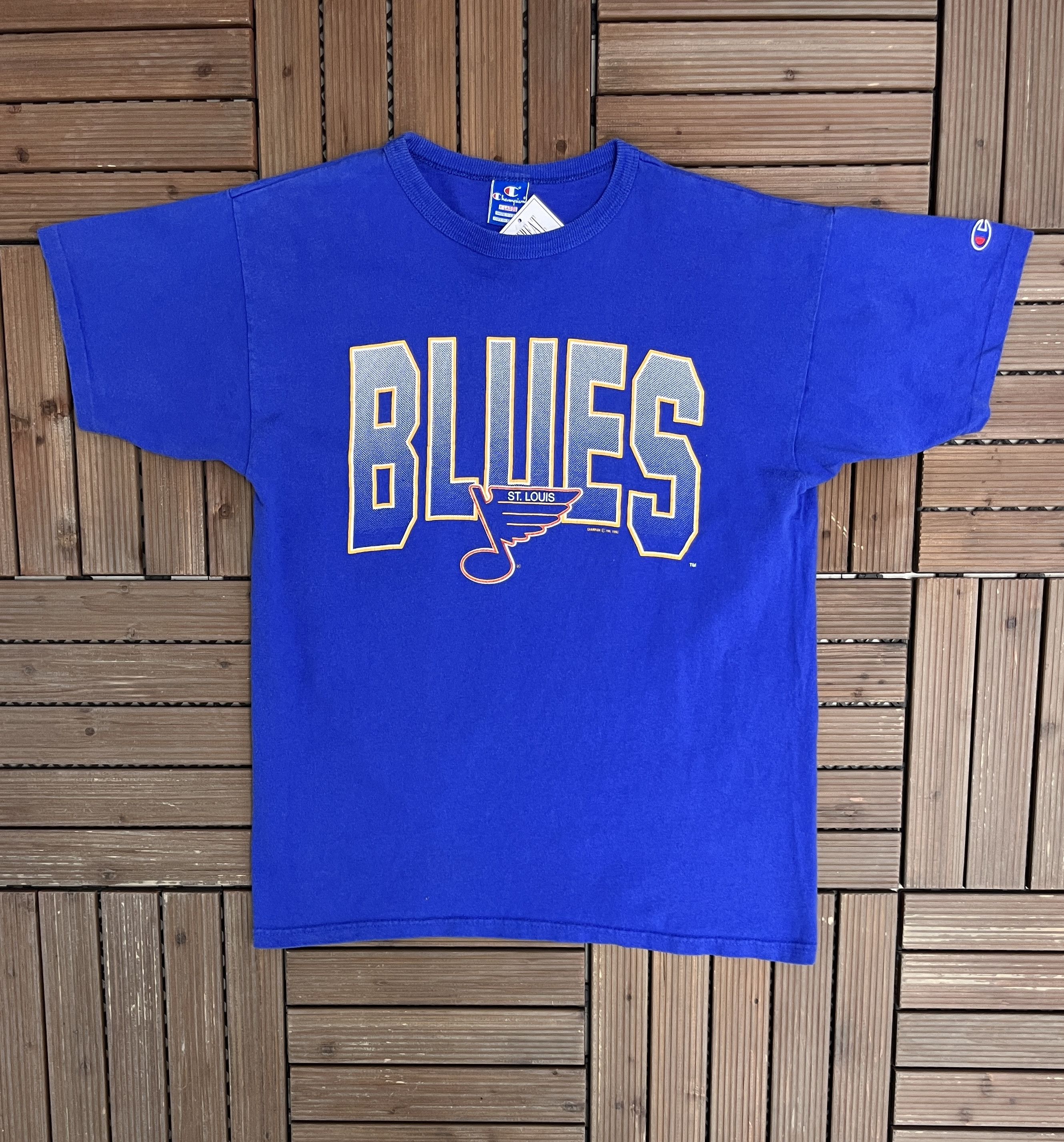 Champion × Vintage St. Louis Blues Vintage Made in USA T-Shirt Tee Size US XL / EU 56 / 4 - 1 Thumbnail