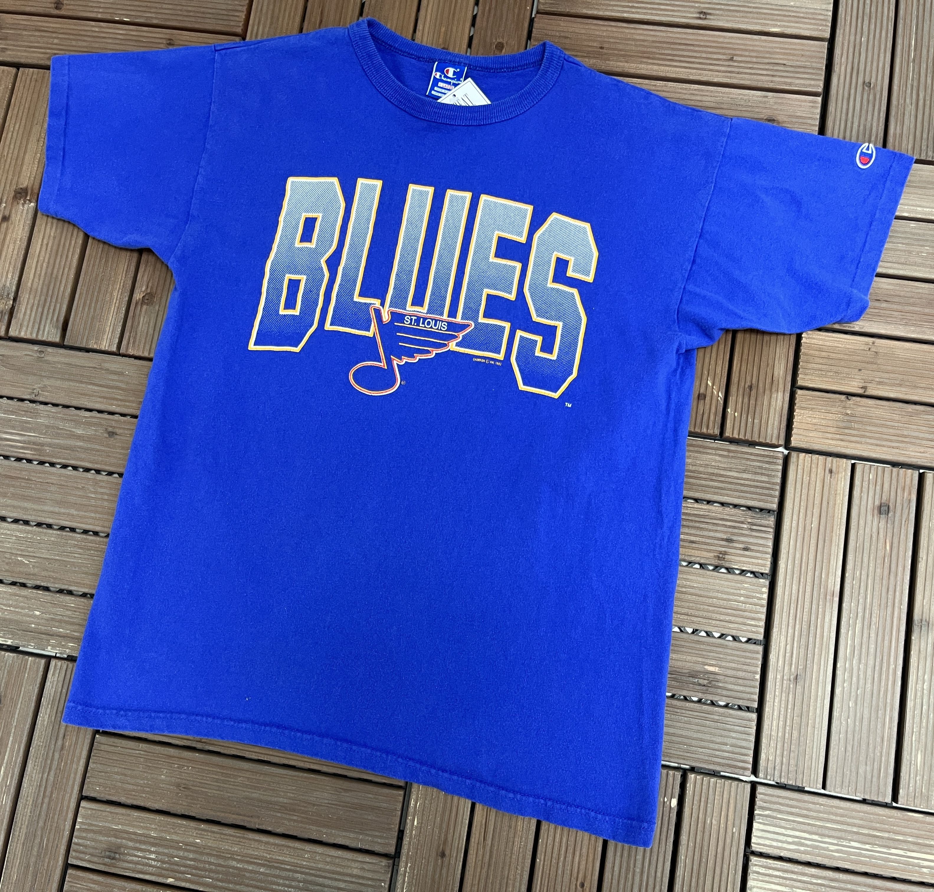Champion × Vintage St. Louis Blues Vintage Made in USA T-Shirt Tee Size US XL / EU 56 / 4 - 4 Thumbnail