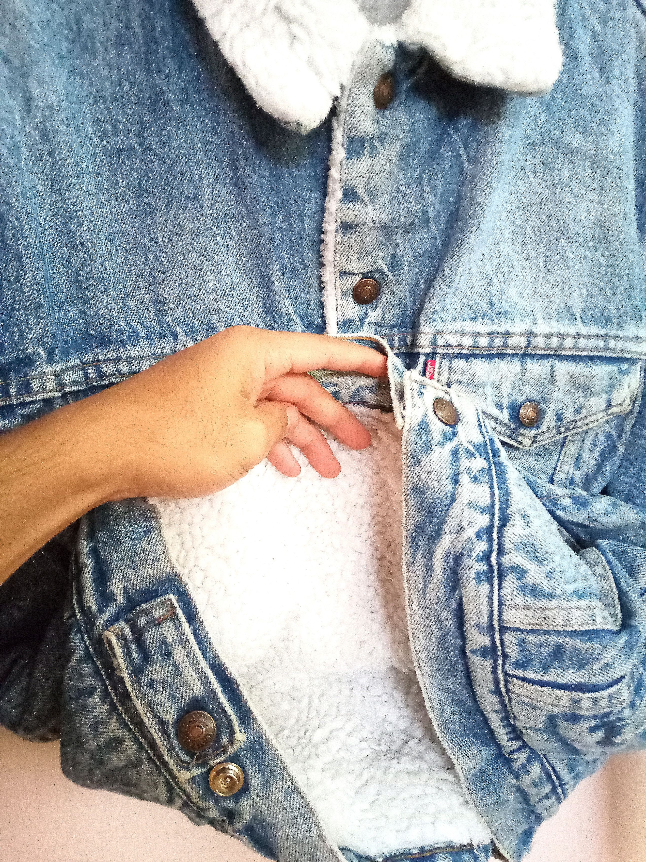 Levi's 90s Levi's San Francisco Sherpa Denim jacket Distressed Size US M / EU 48-50 / 2 - 9 Thumbnail