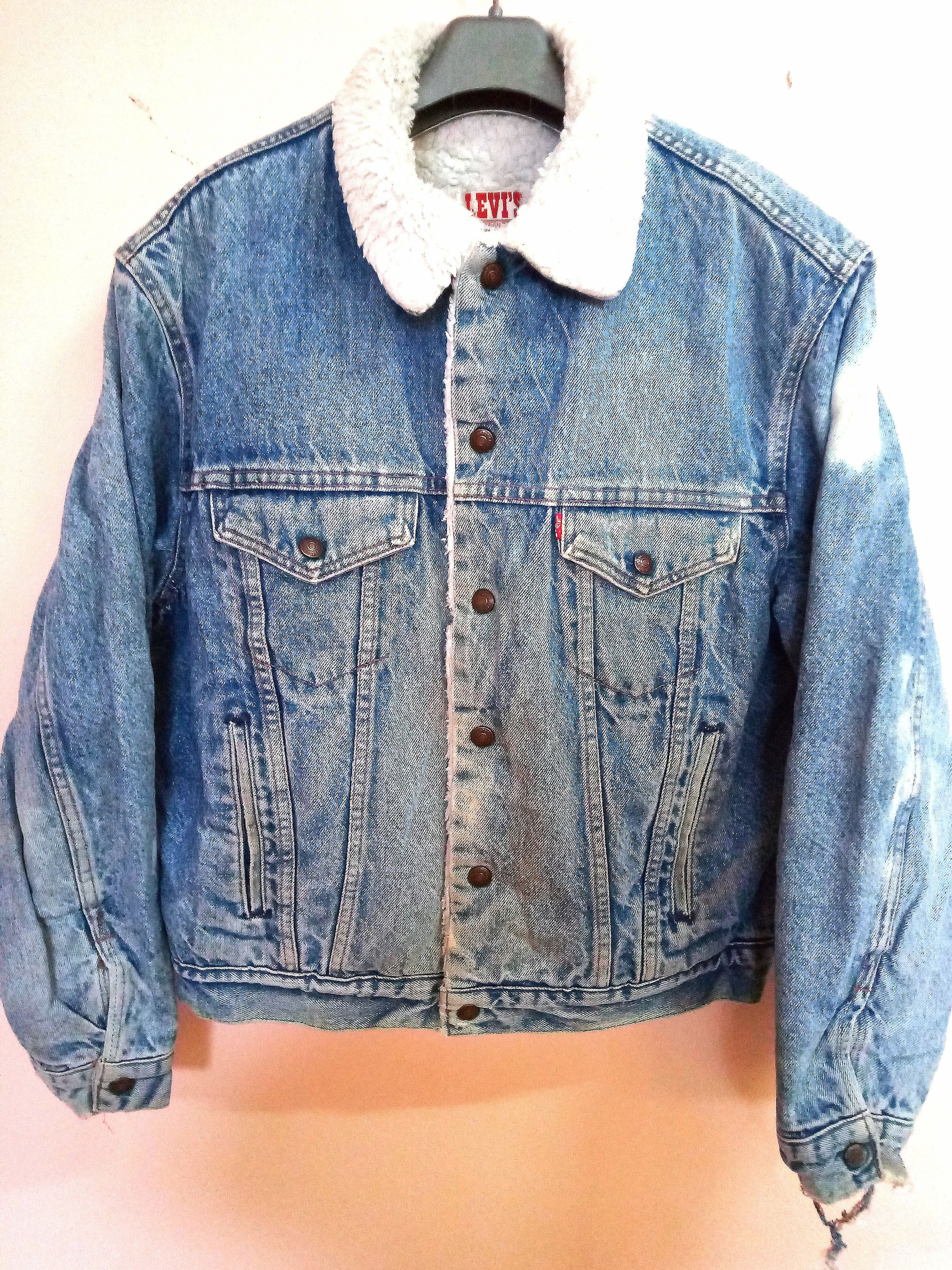 Levi's 90s Levi's San Francisco Sherpa Denim jacket Distressed Size US M / EU 48-50 / 2 - 1 Thumbnail