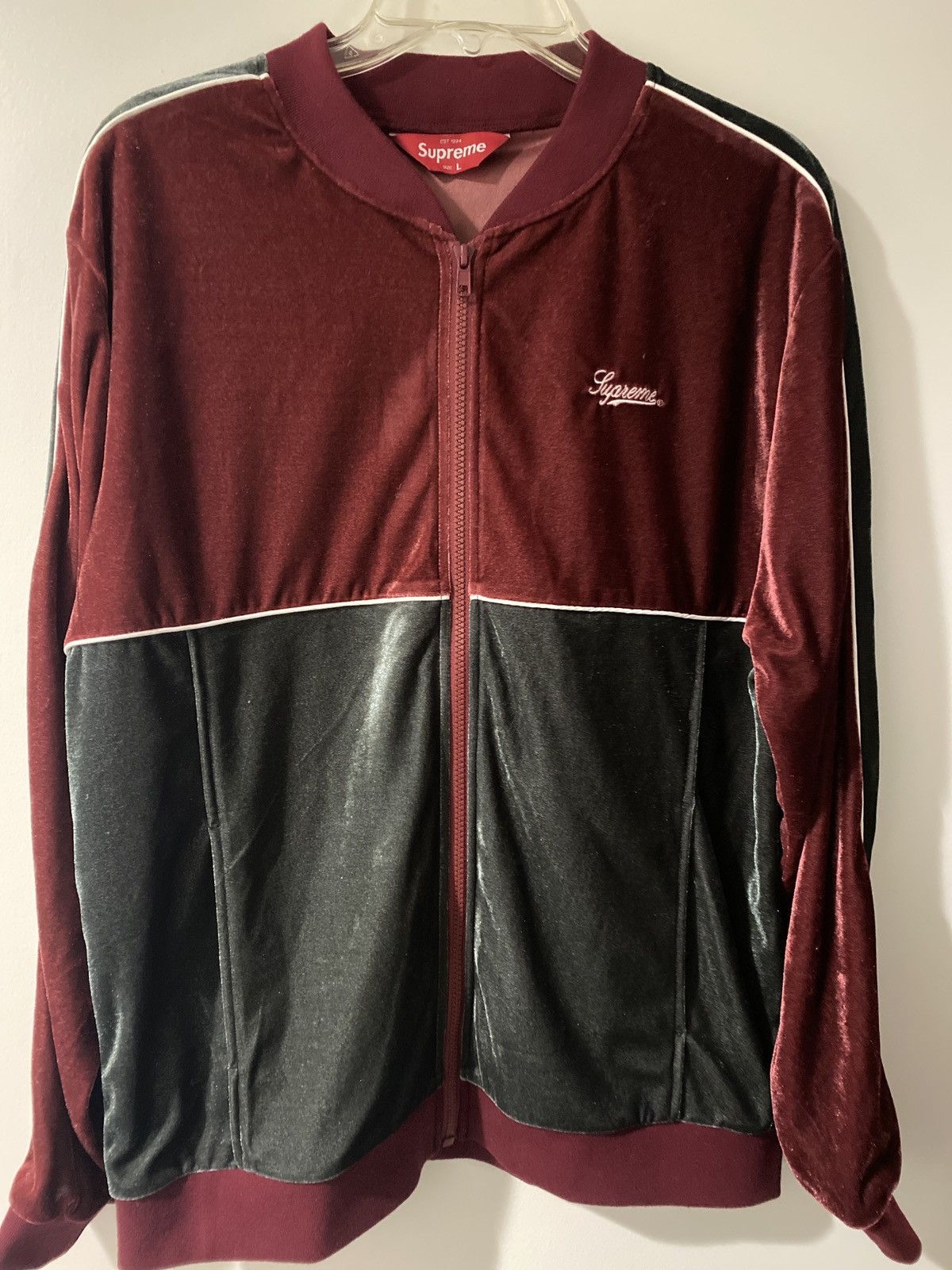Supreme velour zip up jacket on sale