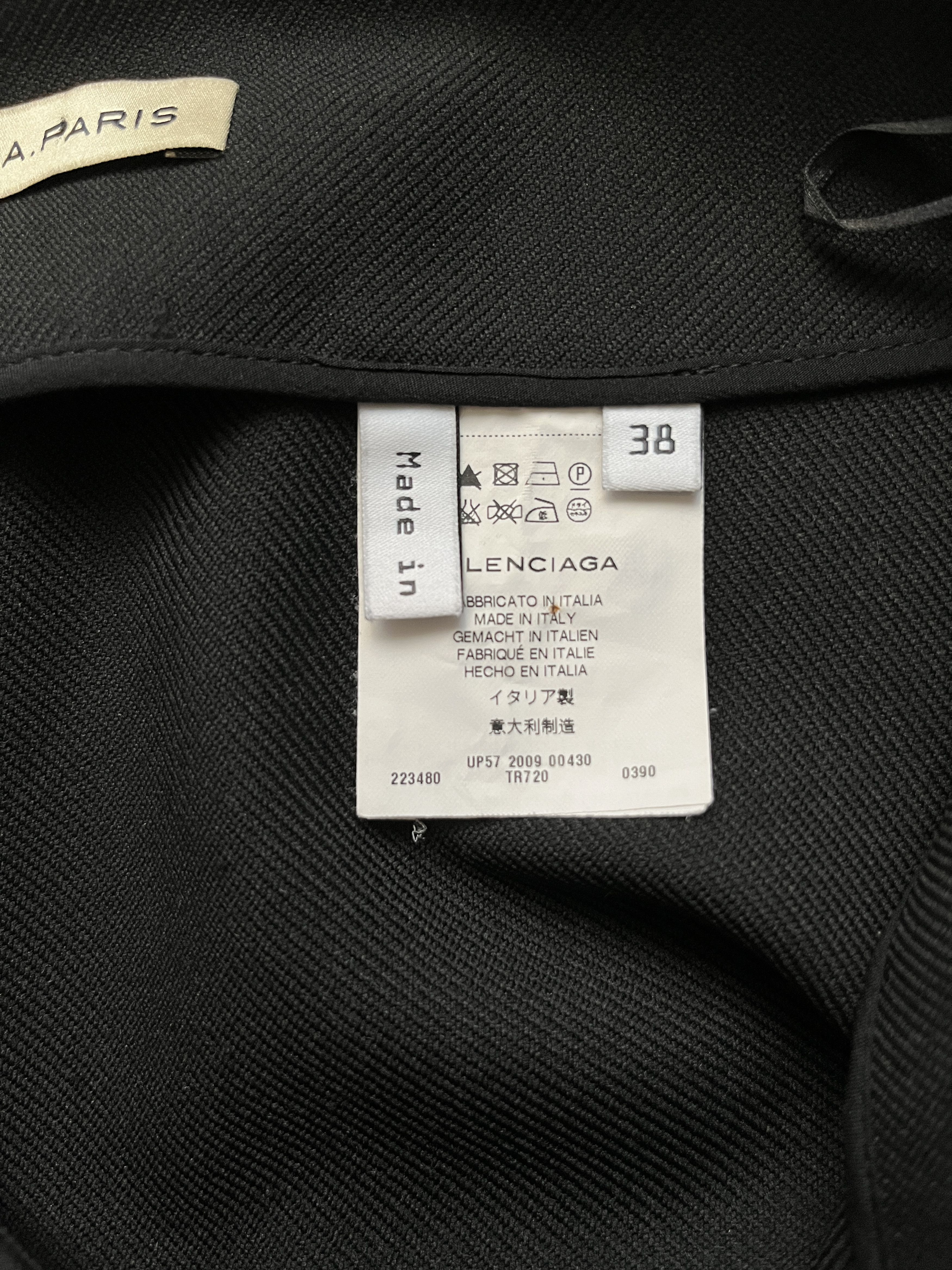 Balenciaga ⚡️QUICK SALE⚡️2009 Balenciaga Nicolas Ghesquière Black Skirt Size 28" / US 6 / IT 42 - 4 Thumbnail