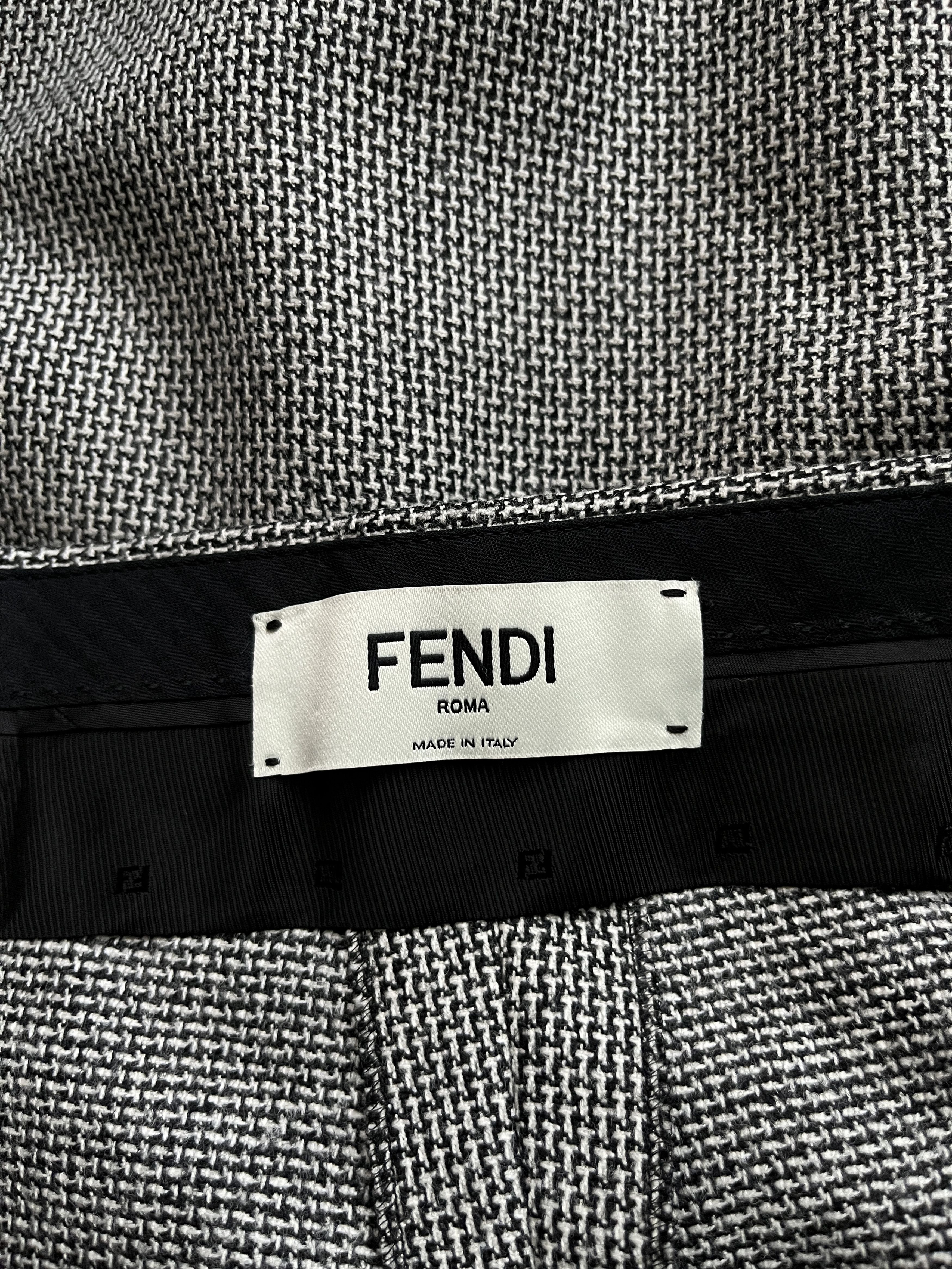 Fendi ⚡️QUICK SALE⚡️Fendi Black/White Patterned Pants Trousers Size 34" / US 12 / IT 48 - 3 Thumbnail