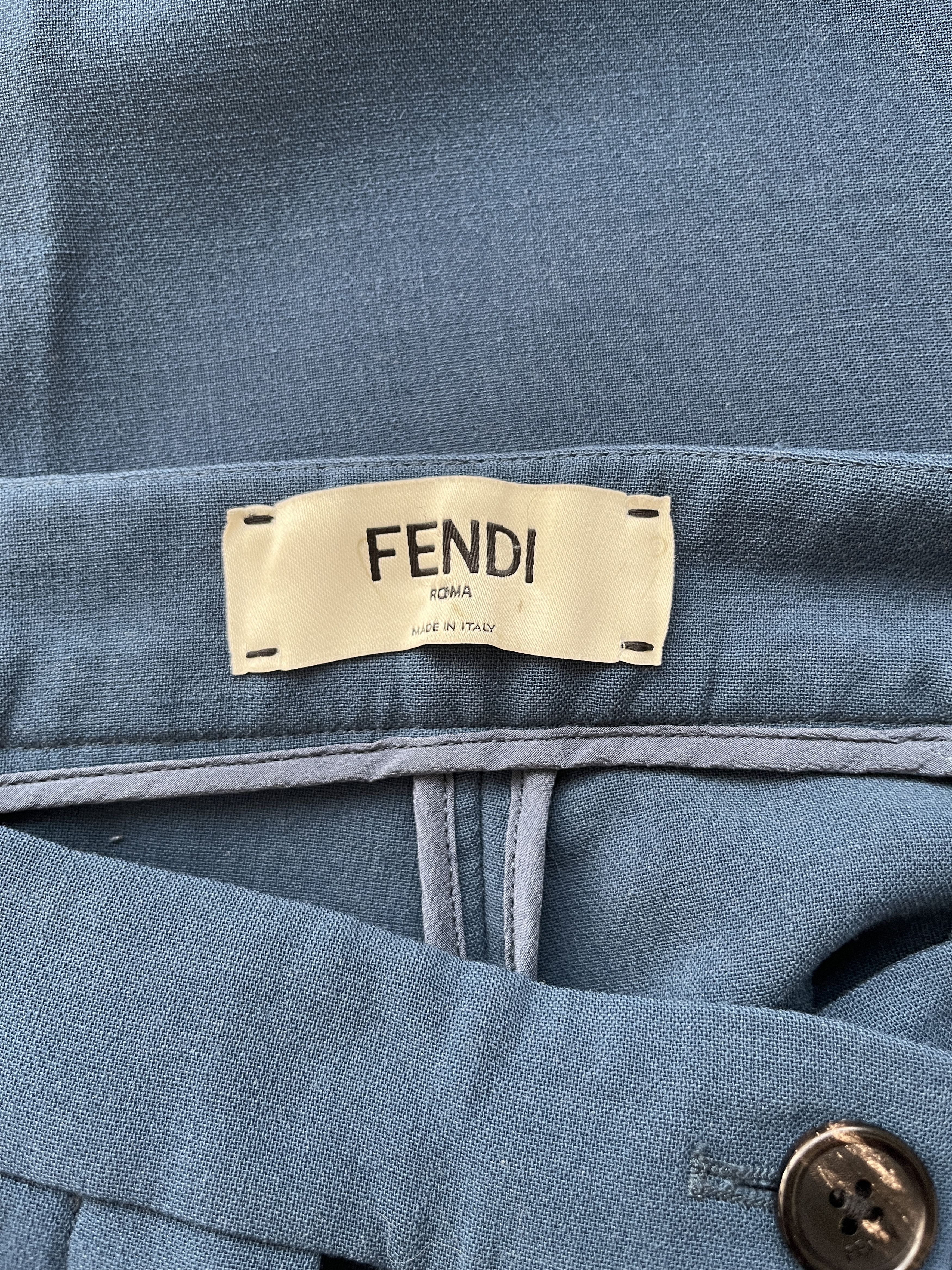 Fendi ⚡️QUICK SALE⚡️Fendi Teal Flared Pants Trousers Size 27" / US 4 / IT 40 - 3 Thumbnail