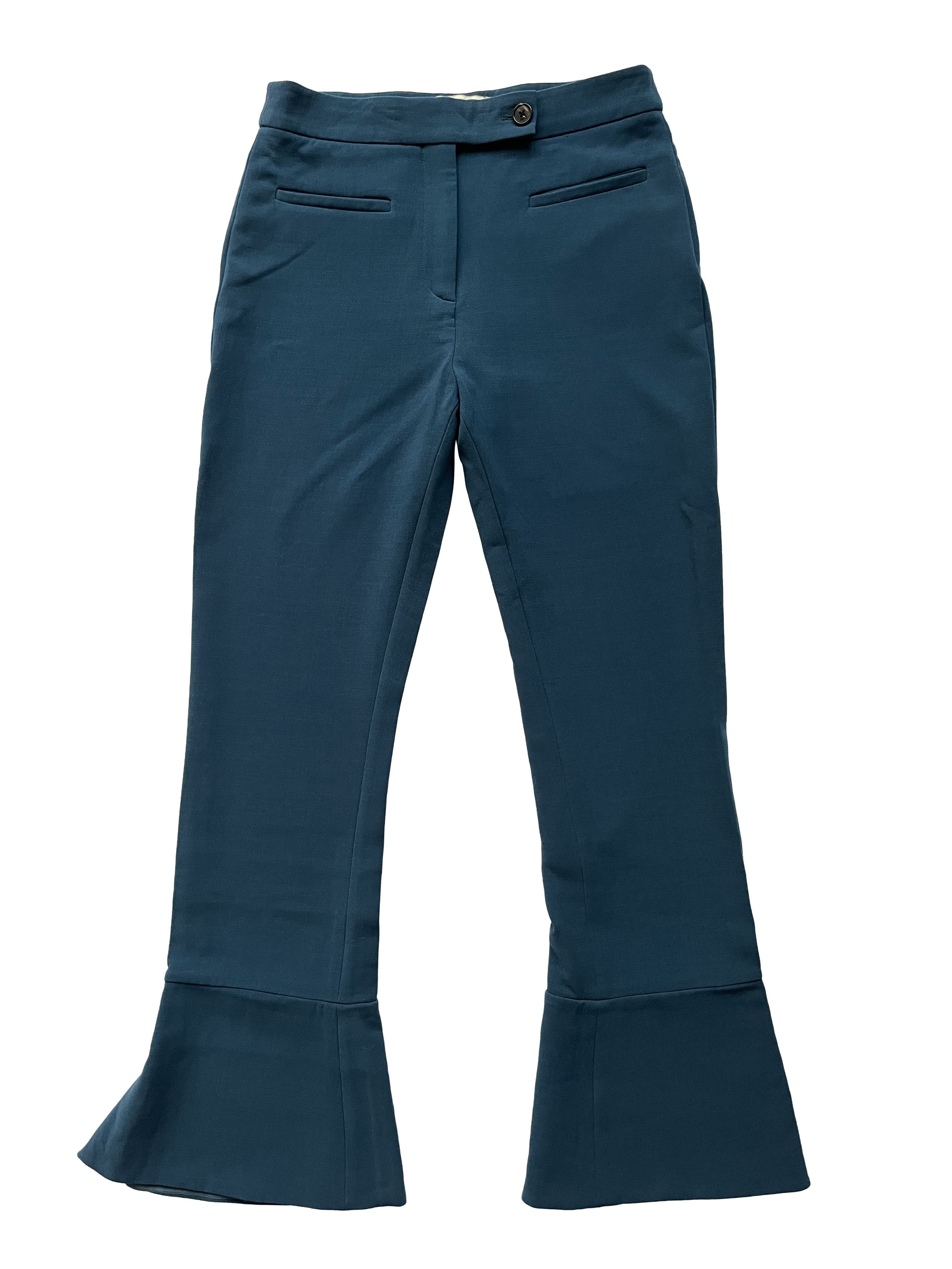 Fendi ⚡️QUICK SALE⚡️Fendi Teal Flared Pants Trousers Size 27" / US 4 / IT 40 - 1 Thumbnail