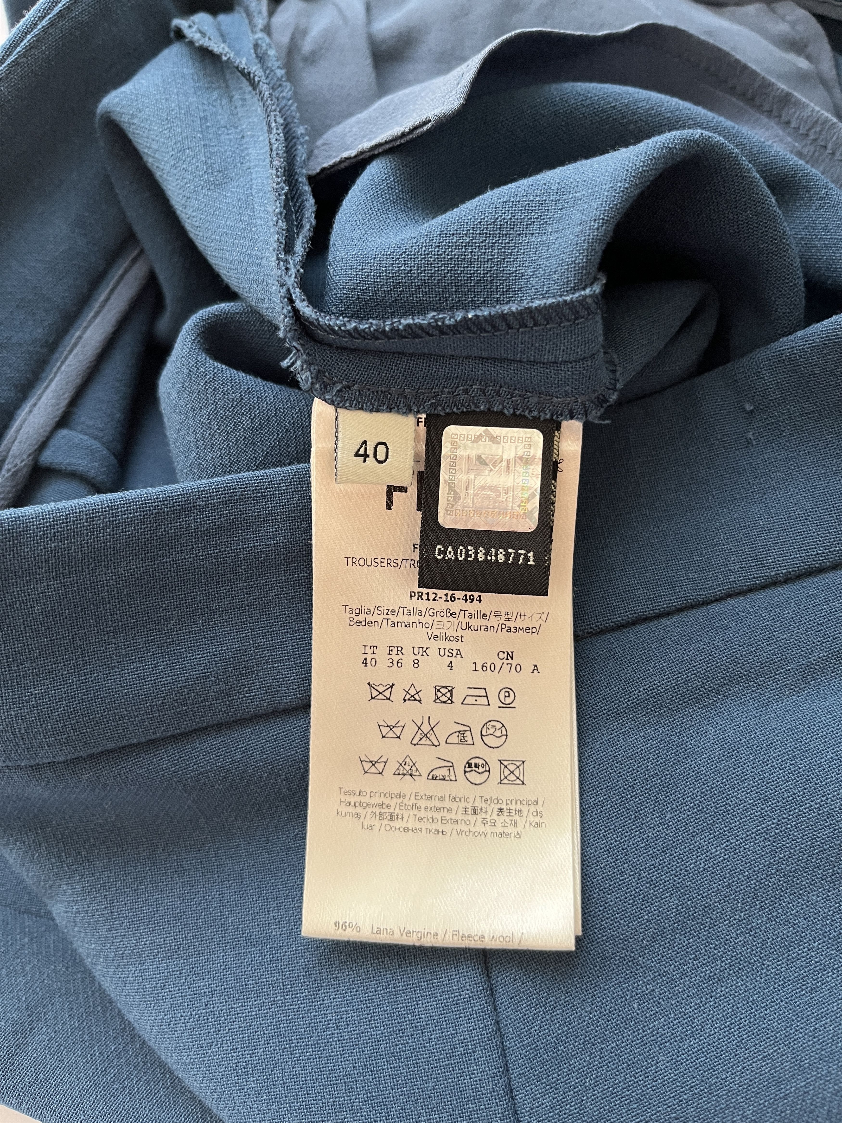 Fendi ⚡️QUICK SALE⚡️Fendi Teal Flared Pants Trousers Size 27" / US 4 / IT 40 - 5 Thumbnail