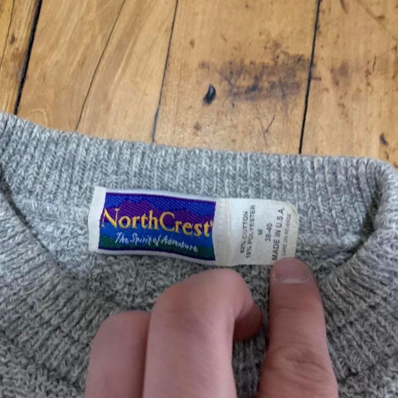 Vintage Vintage 90s Grey Sweater Size US M / EU 48-50 / 2 - 3 Thumbnail