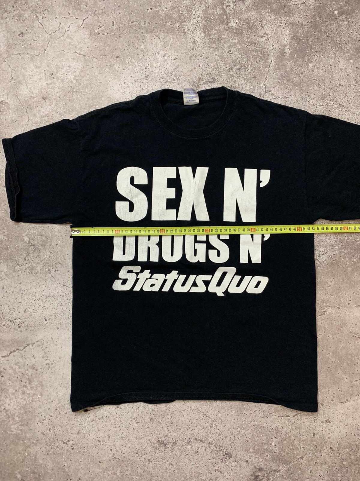 Band Tees × Vintage Vintage Y2K Humor Art Sex Drugs StatusQuo Tee Size US L / EU 52-54 / 3 - 7 Thumbnail