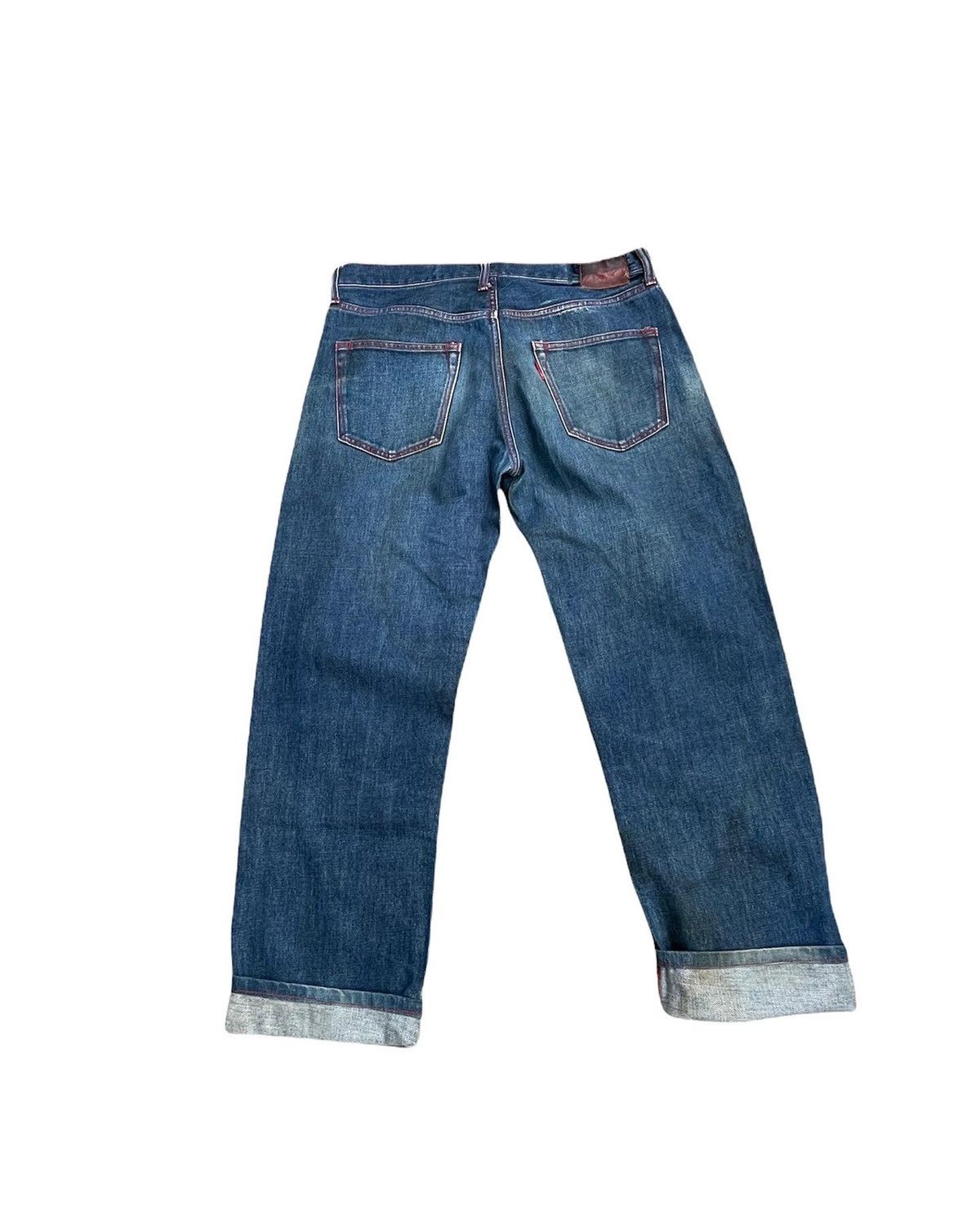 If Six Was Nine × Japanese Brand × Vintage Unknown Brand Vintage Selvedge Redline Denim Size US 34 / EU 50 - 4 Thumbnail