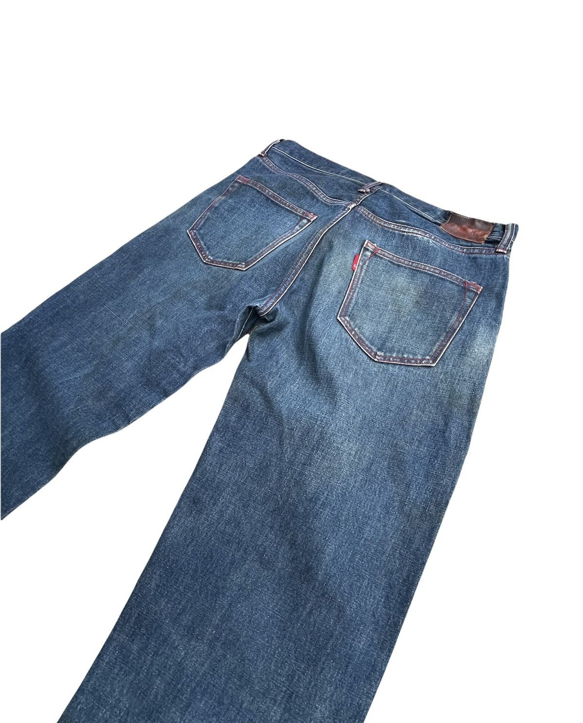 If Six Was Nine × Japanese Brand × Vintage Unknown Brand Vintage Selvedge Redline Denim Size US 34 / EU 50 - 13 Thumbnail