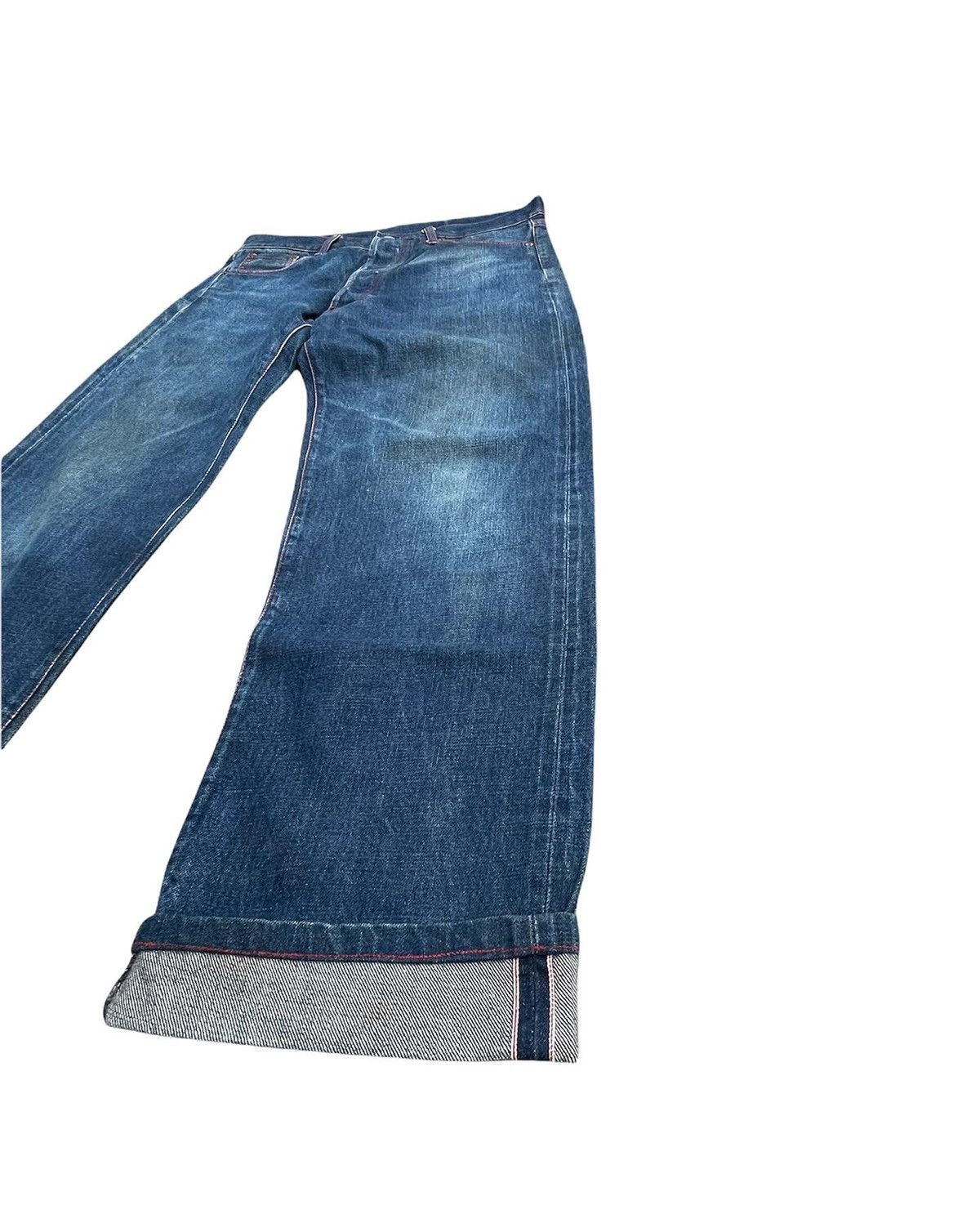 If Six Was Nine × Japanese Brand × Vintage Unknown Brand Vintage Selvedge Redline Denim Size US 34 / EU 50 - 2 Thumbnail