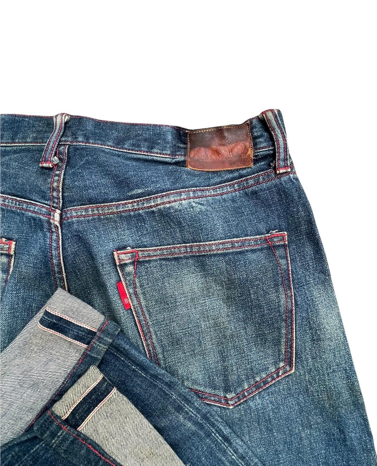 If Six Was Nine × Japanese Brand × Vintage Unknown Brand Vintage Selvedge Redline Denim Size US 34 / EU 50 - 6 Thumbnail
