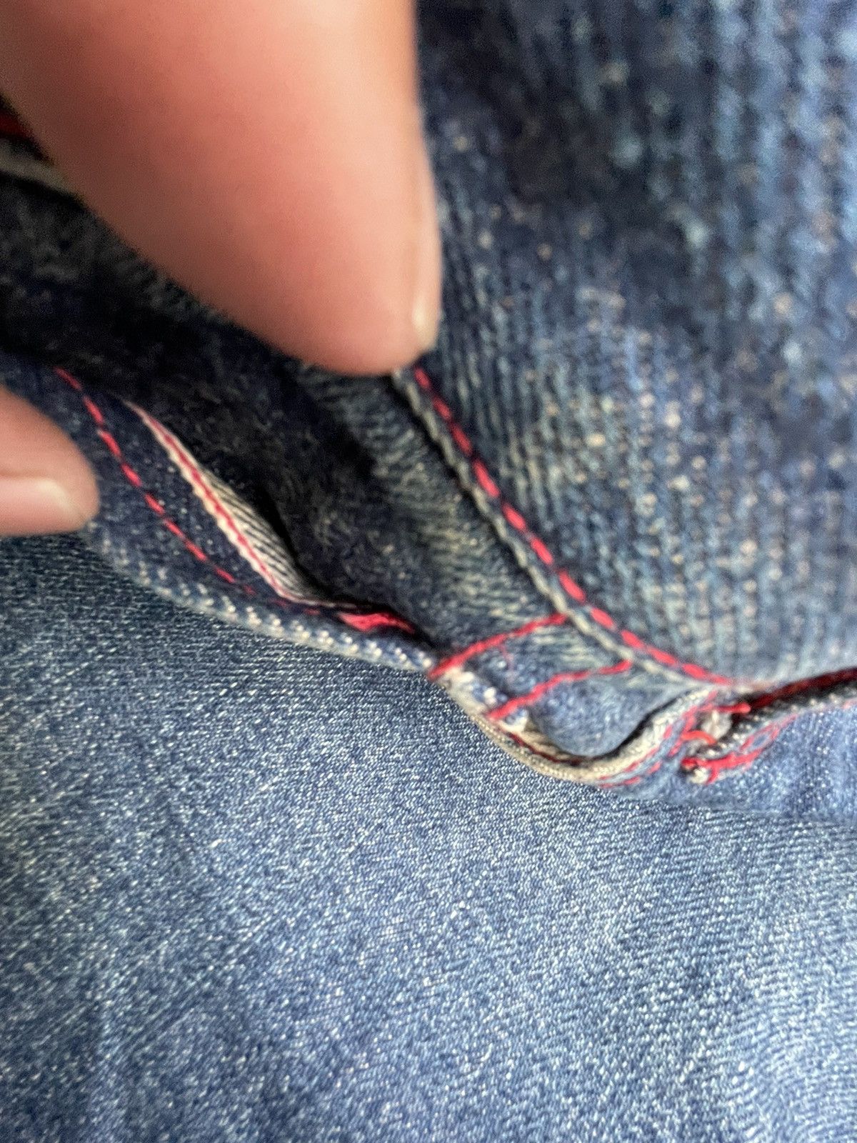 If Six Was Nine × Japanese Brand × Vintage Unknown Brand Vintage Selvedge Redline Denim Size US 34 / EU 50 - 18 Thumbnail