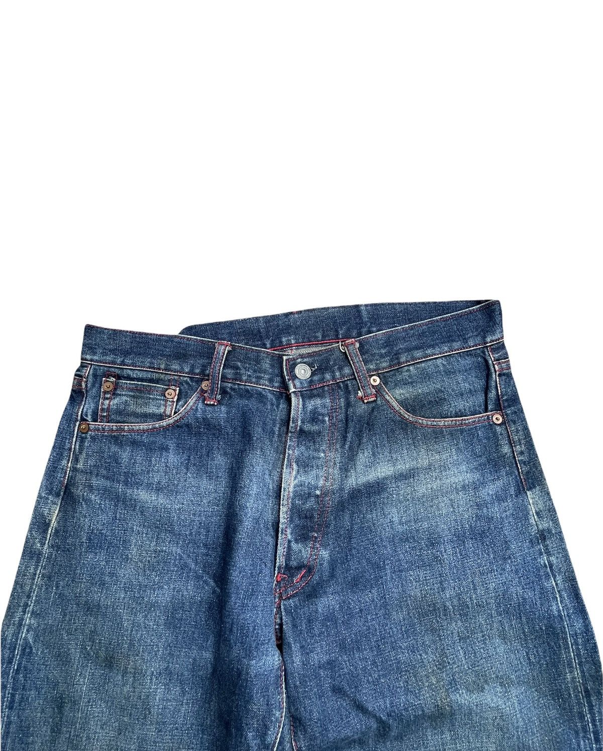If Six Was Nine × Japanese Brand × Vintage Unknown Brand Vintage Selvedge Redline Denim Size US 34 / EU 50 - 12 Thumbnail
