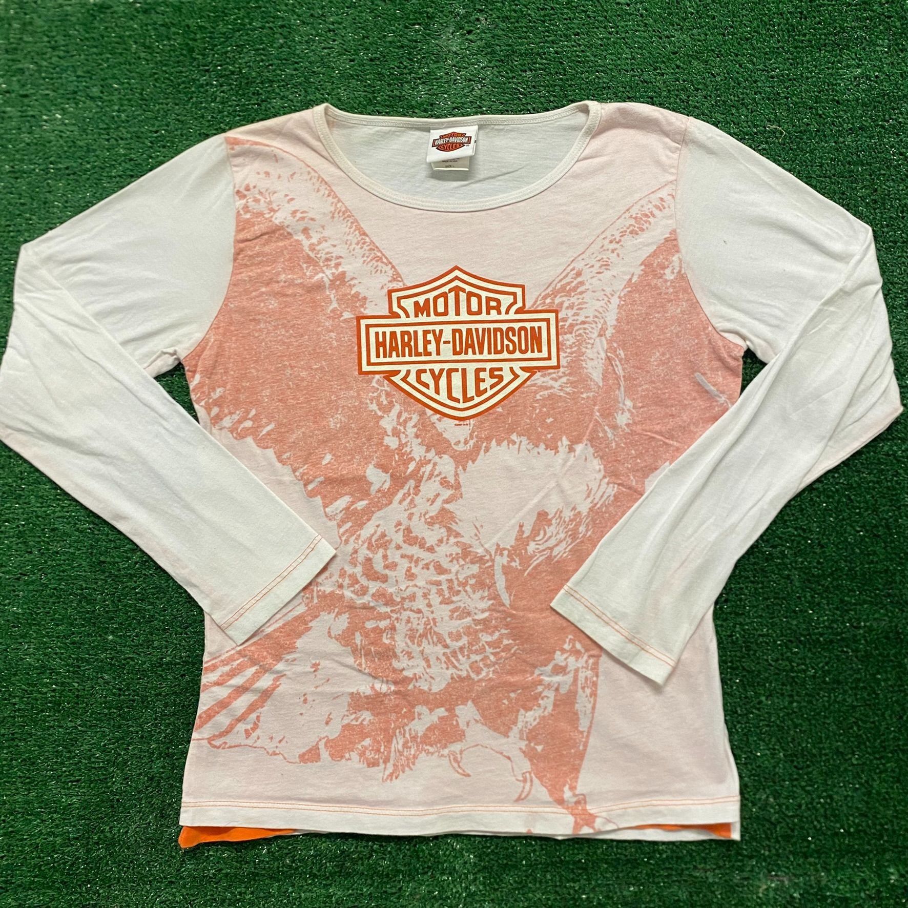 Harley Davidson Harley Davidson Rose Eagle Shield Vintage Biker T-Shirt Size US S / EU 44-46 / 1 - 1 Thumbnail