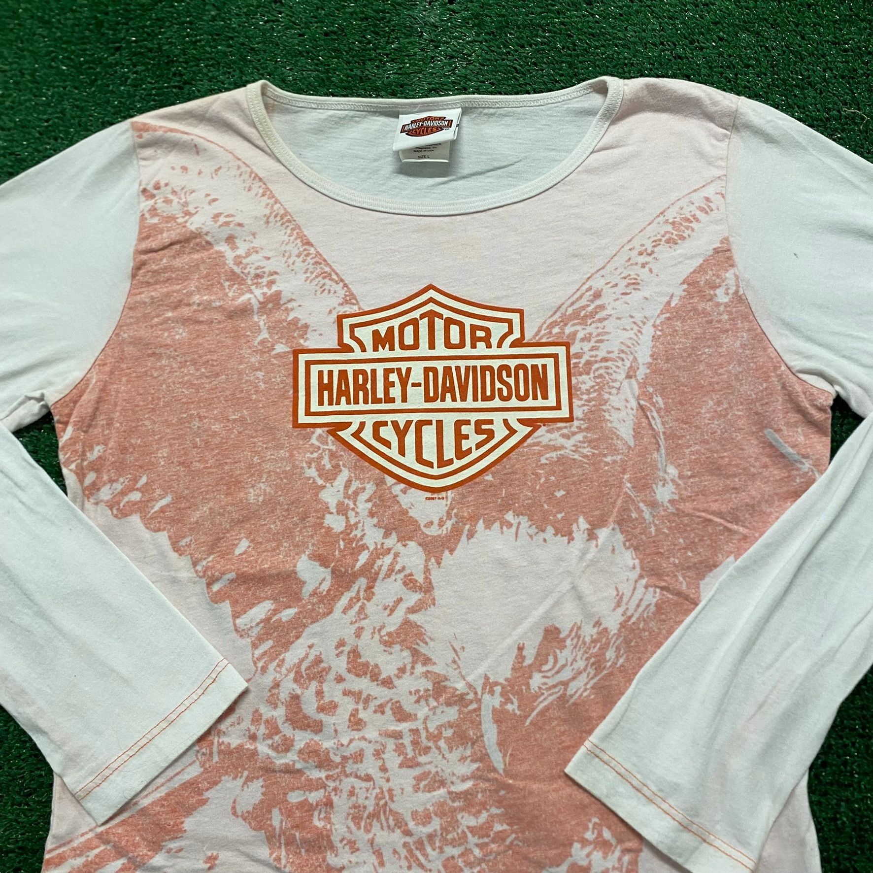 Harley Davidson Harley Davidson Rose Eagle Shield Vintage Biker T-Shirt Size US S / EU 44-46 / 1 - 2 Thumbnail