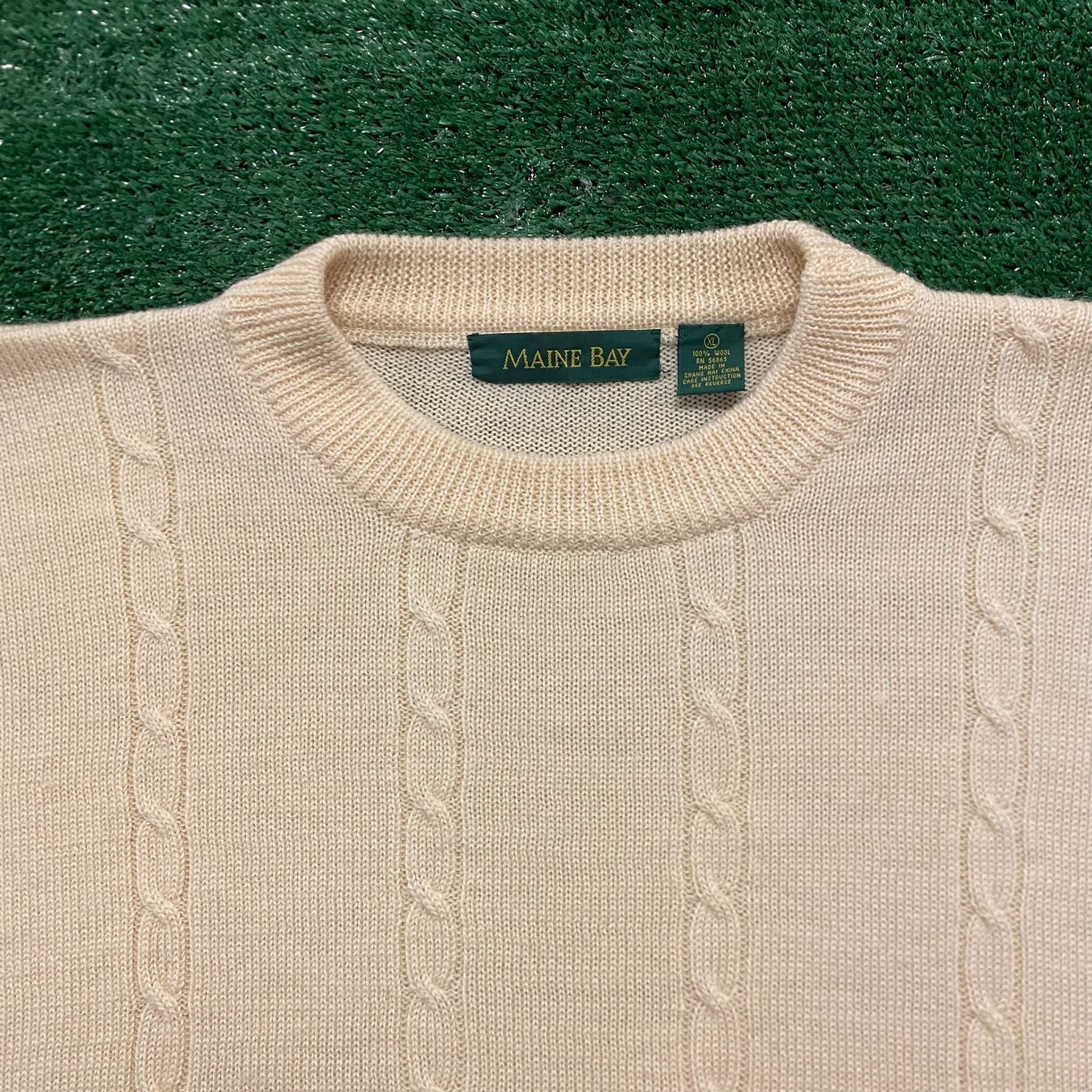 Vintage Cable Knit Vintage Crewneck Wool Sweater Size US XL / EU 56 / 4 - 2 Thumbnail